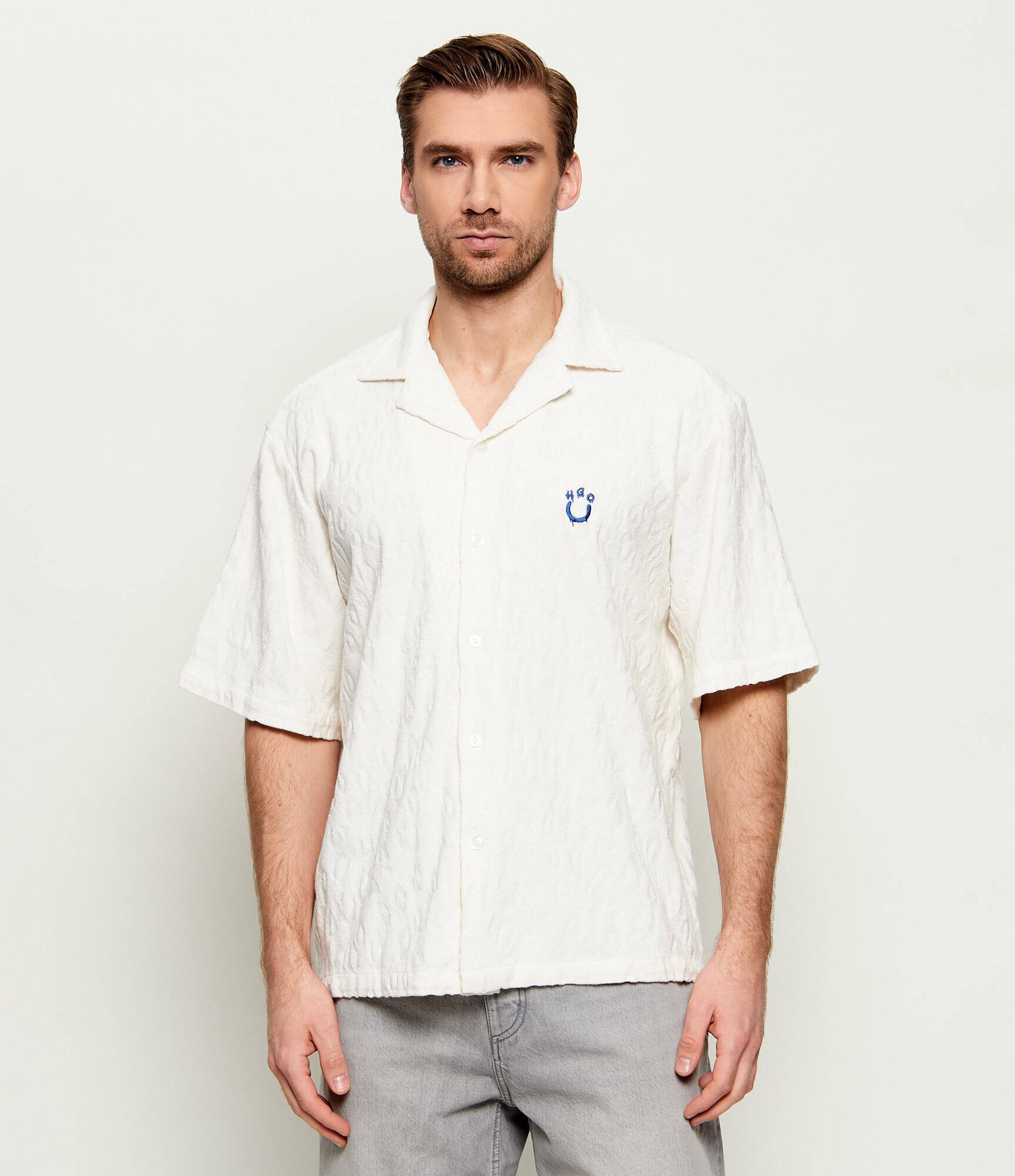 HUGO Blue Cămașă Eligino | Relaxed fit frotir