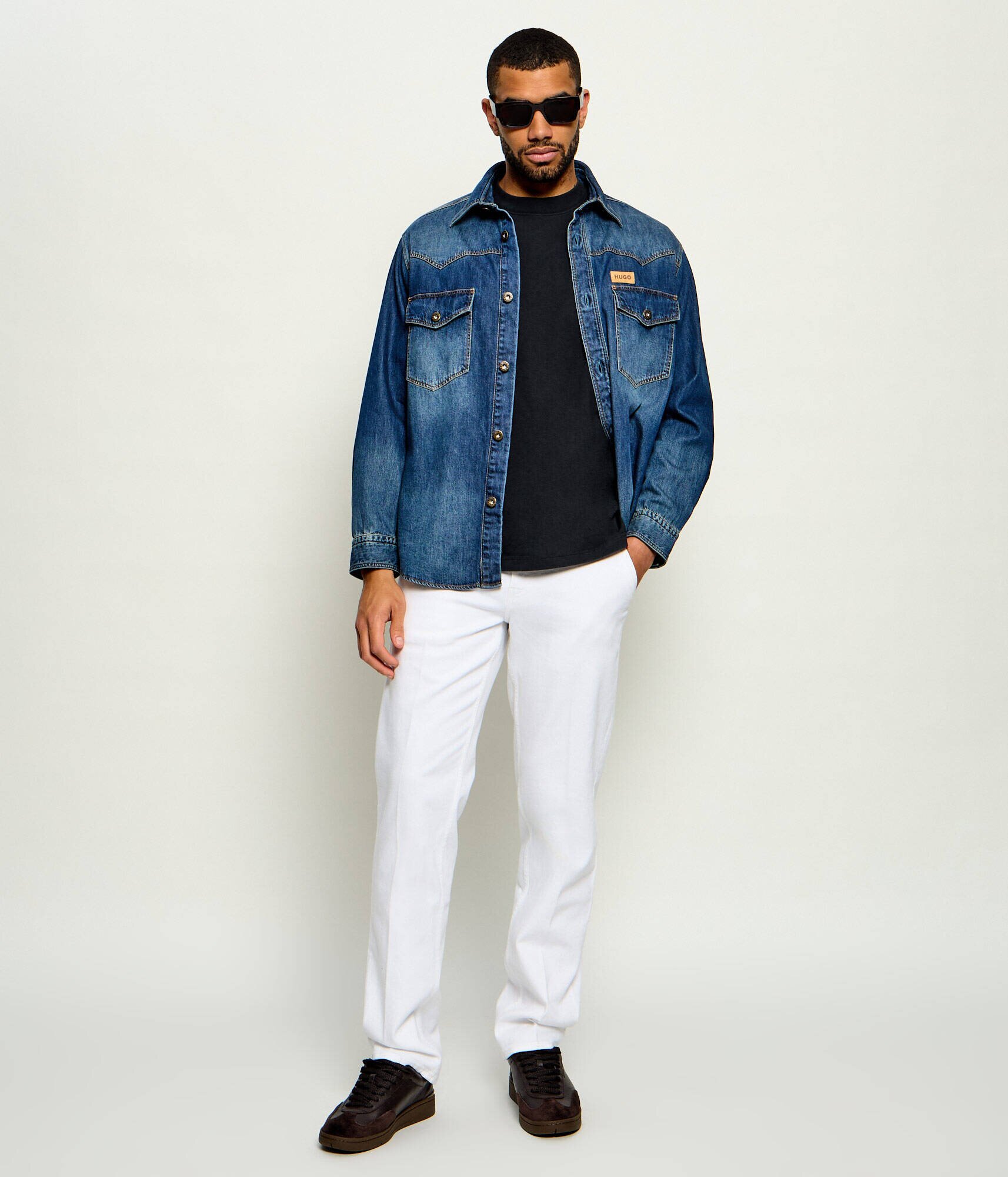 HUGO Blue De blugi cămașă Ebant | Oversize fit