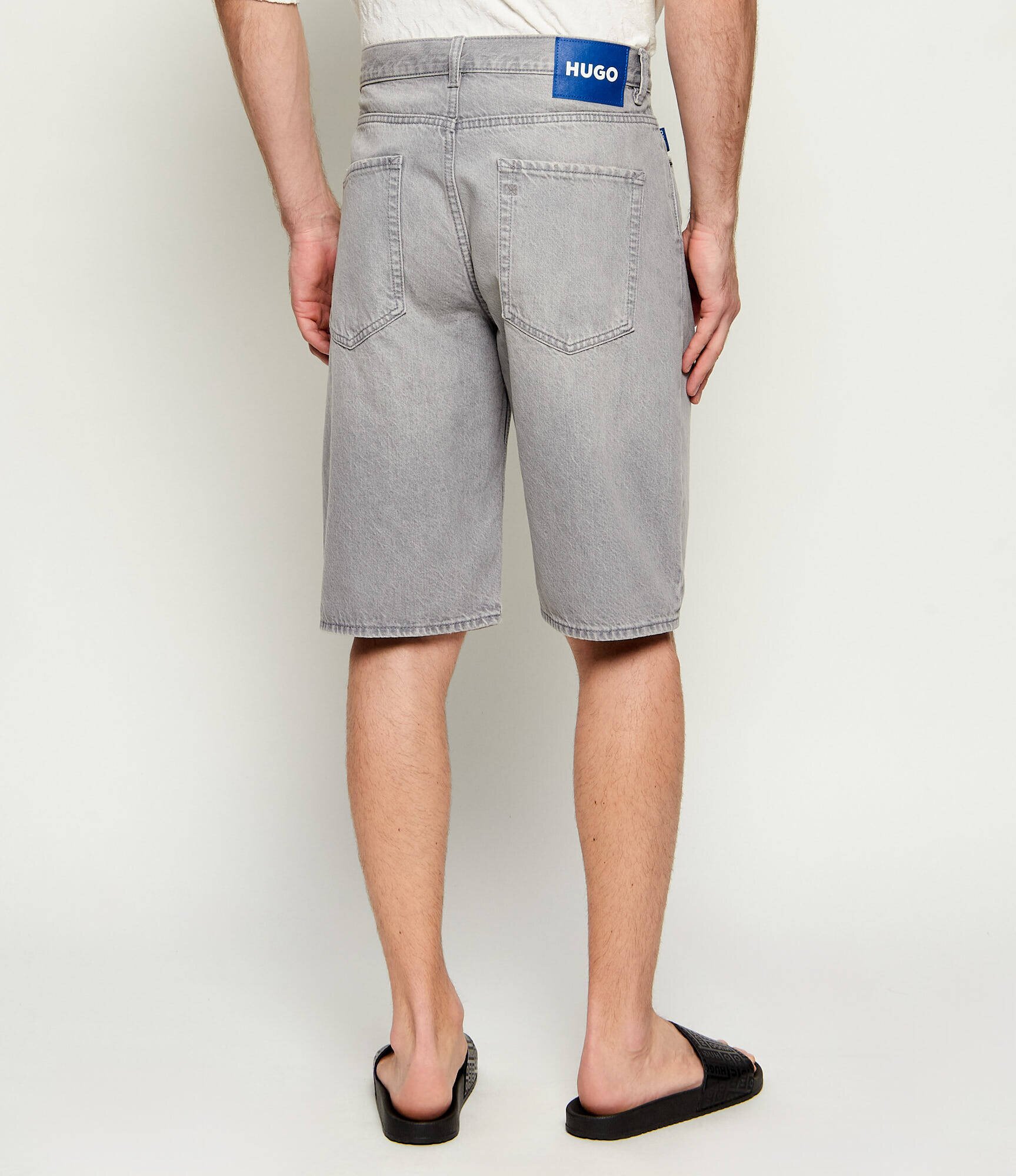 HUGO Blue De blugi pantaloni scurți Skate | Straight fit