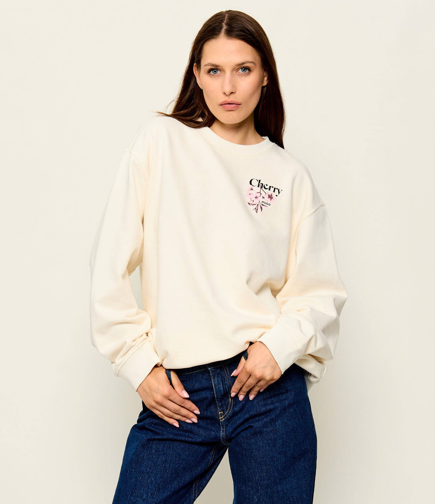 HUGO Blue Hanorac Classic Crew_B_4 | Relaxed fit