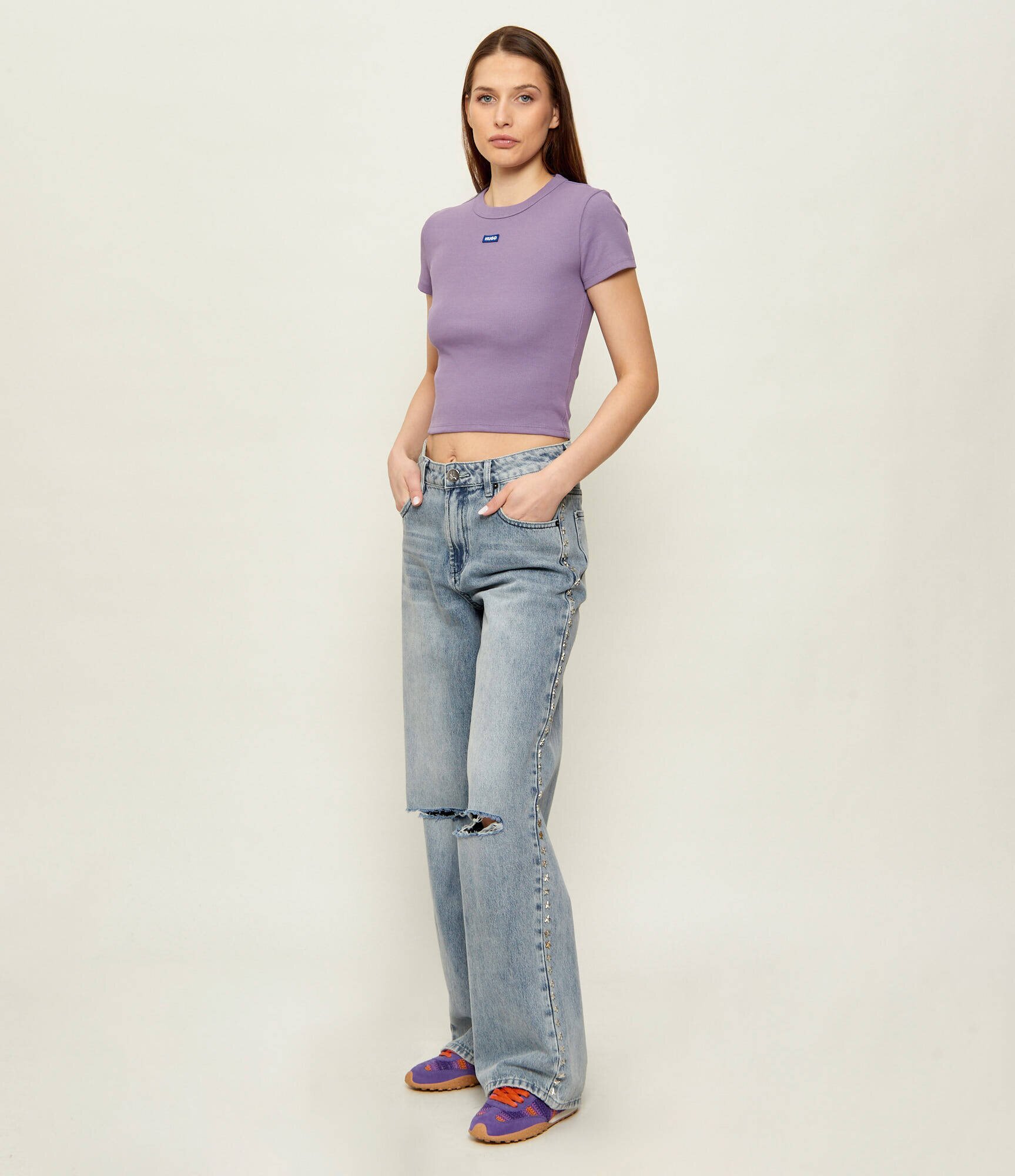 HUGO Blue Tricou Baby Tee_B | Slim Fit