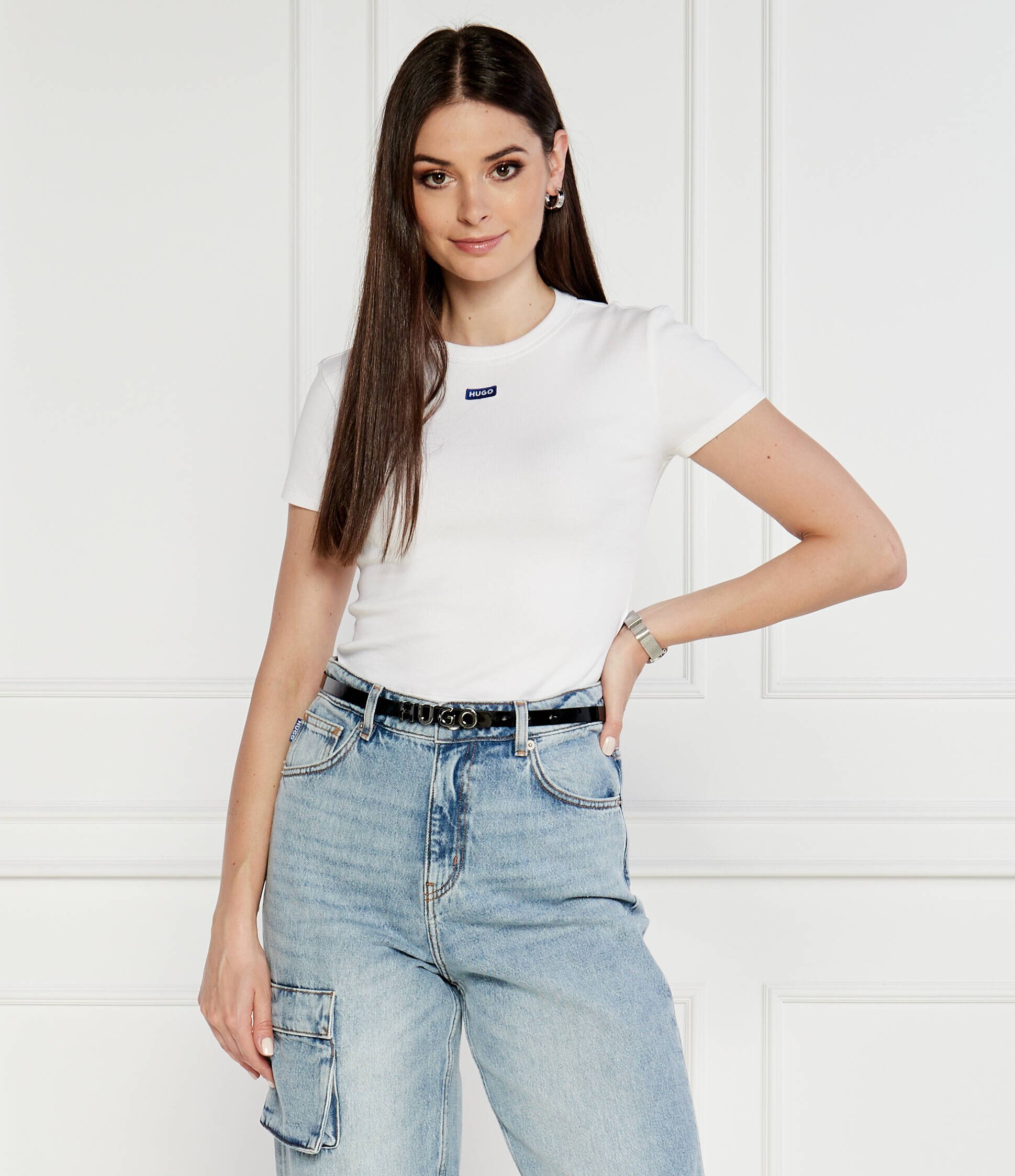 HUGO Blue Tricou Baby Tee_B | Slim Fit