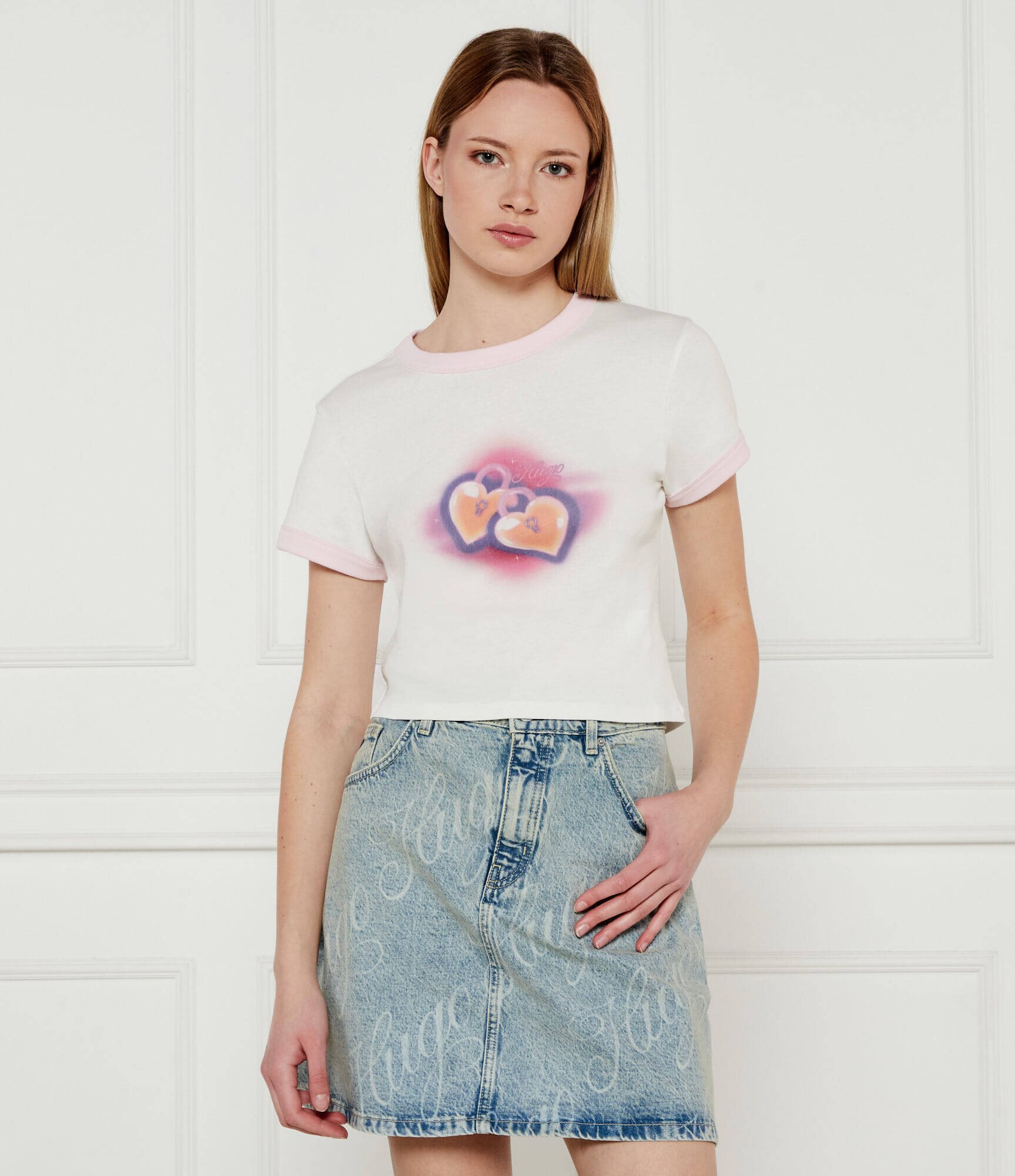 HUGO Blue Tricou Dalia_B_1 | Cropped Fit