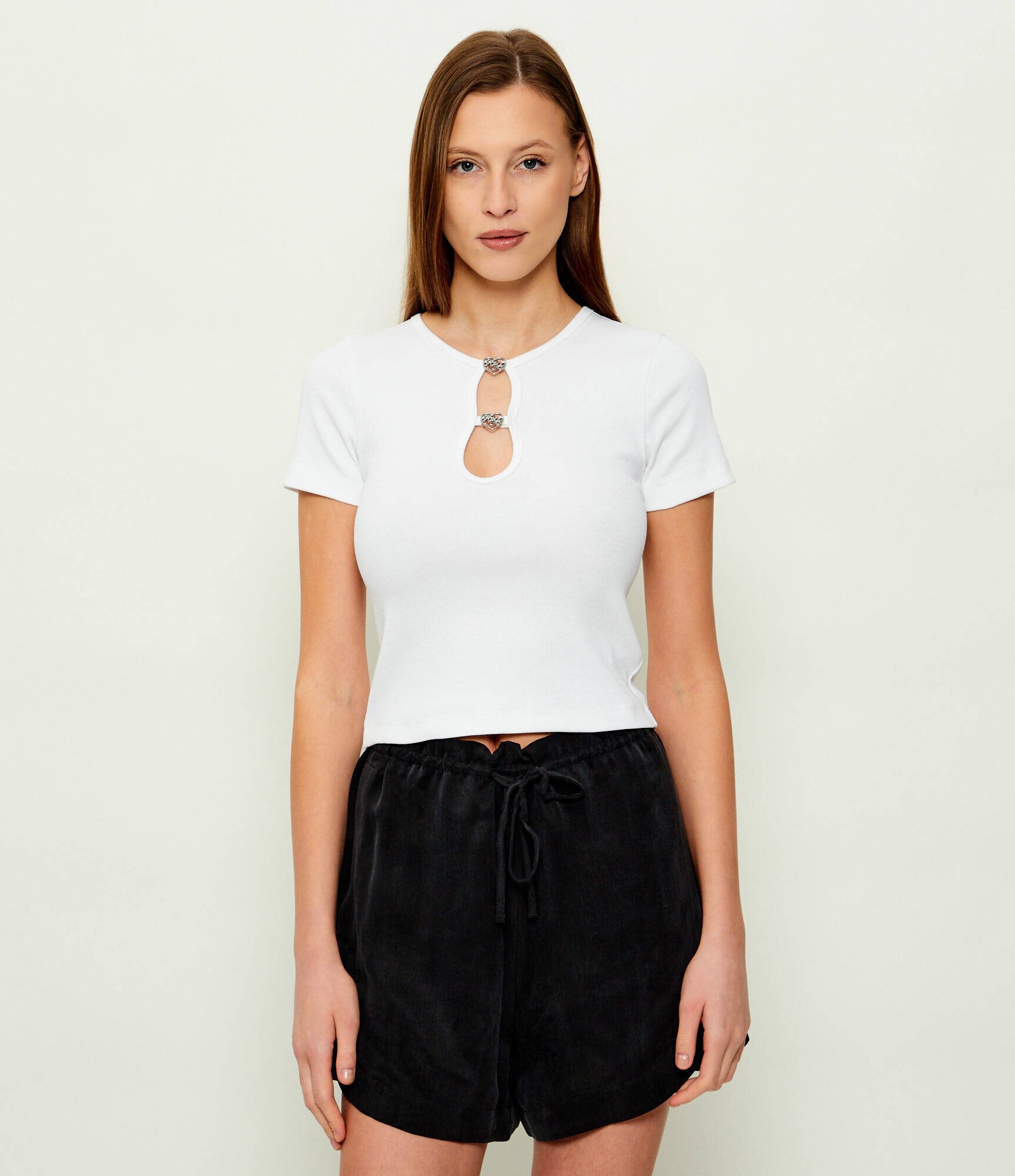 HUGO Blue Tricou Diheart_B | Cropped Fit