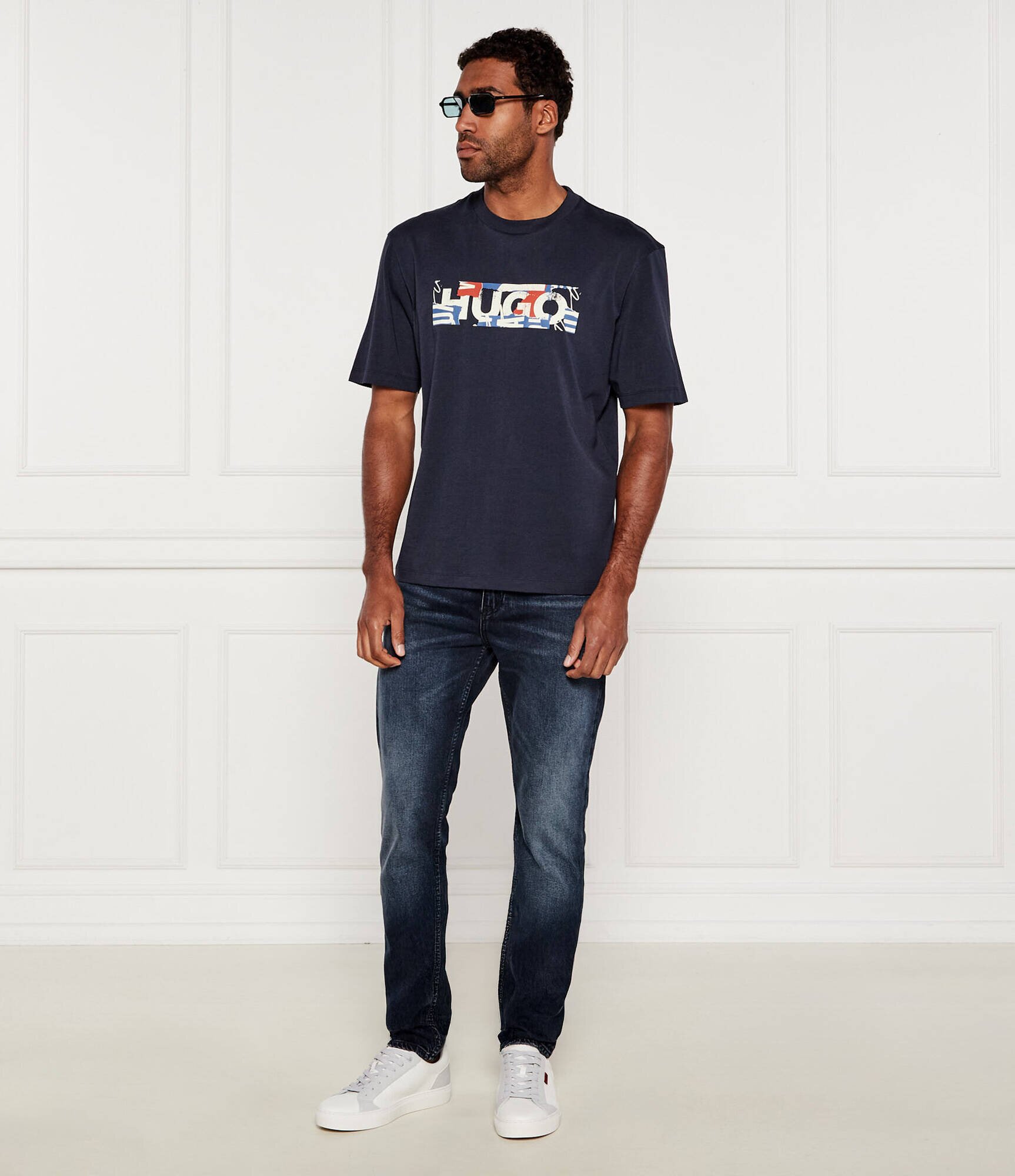 HUGO Blue Tricou Nugix | Loose fit