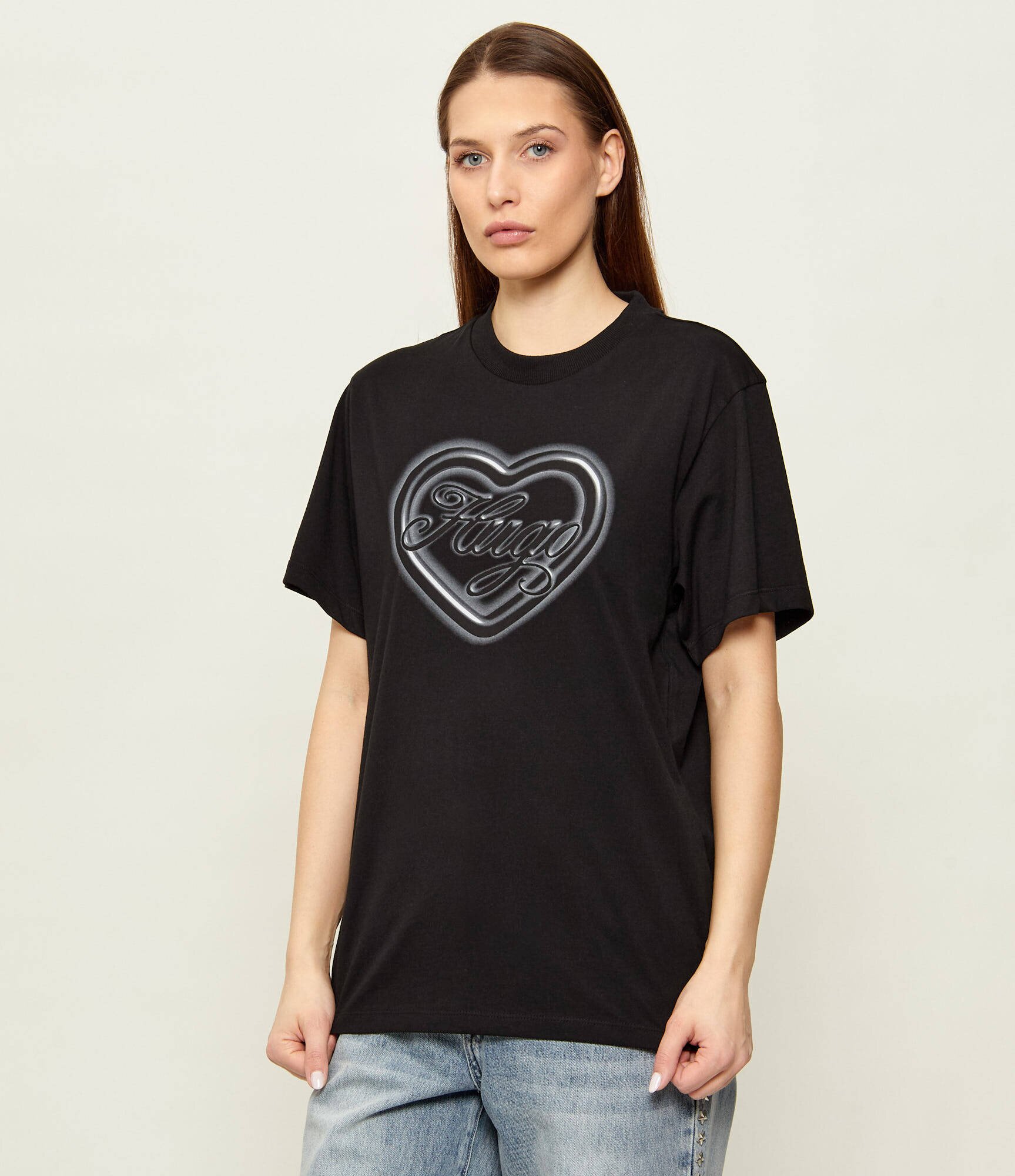 HUGO Blue Tricou Vintage | Relaxed fit
