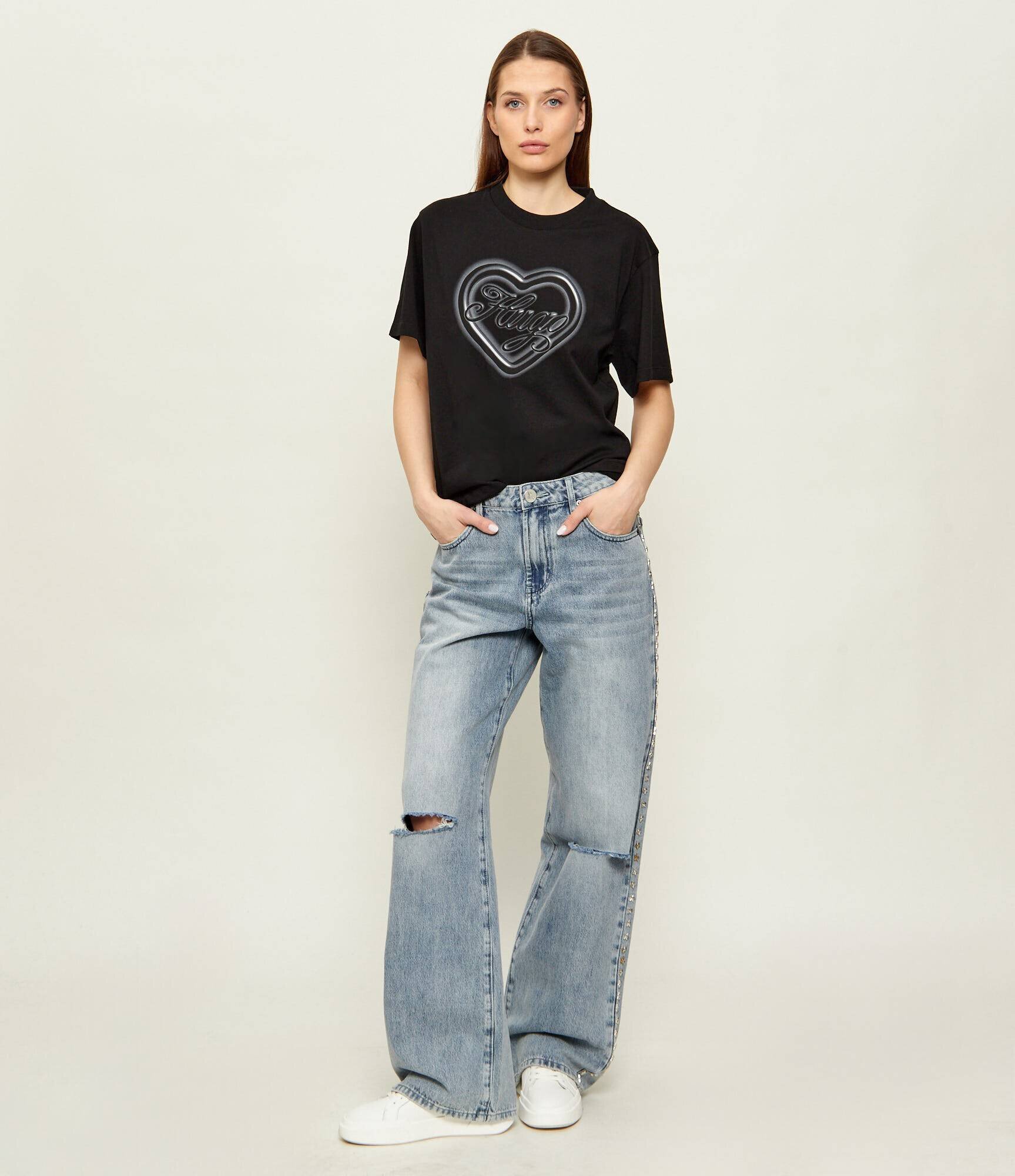 HUGO Blue Tricou Vintage | Relaxed fit