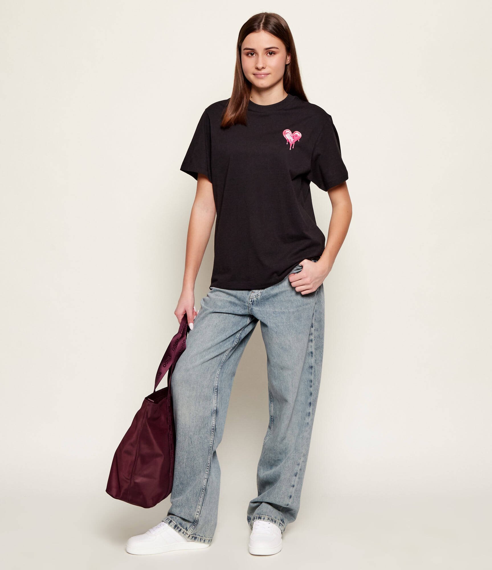 HUGO Blue Tricou Vintage_Tee_B_ | regular fit