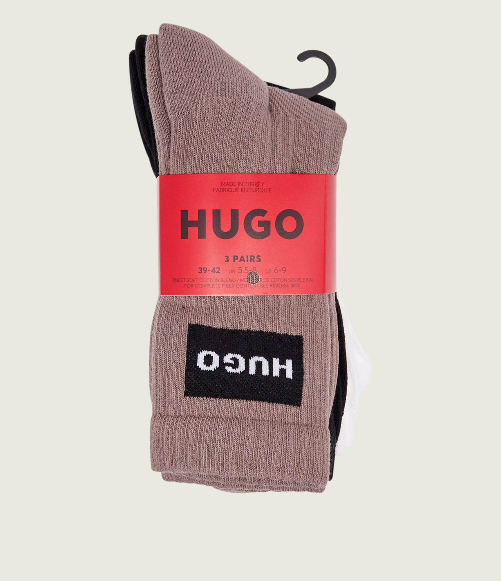 Hugo Bodywear Șosete 3-pack 3P QS RIB LABEL CC