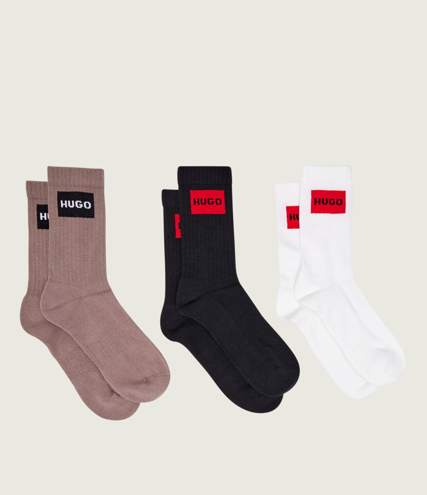 Hugo Bodywear Șosete 3-pack 3P QS RIB LABEL CC