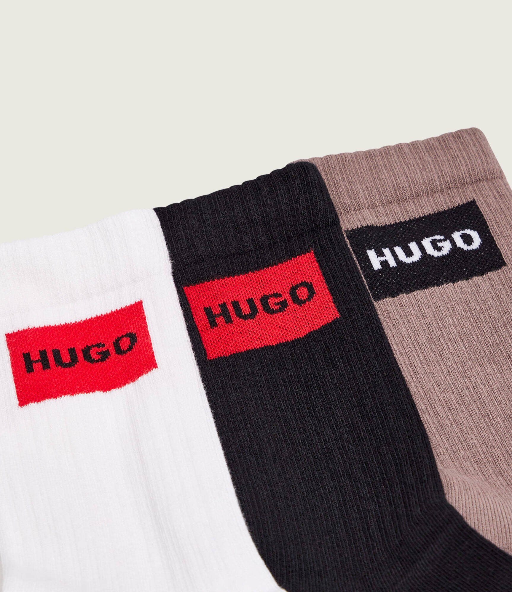Hugo Bodywear Șosete 3-pack 3P QS RIB LABEL CC