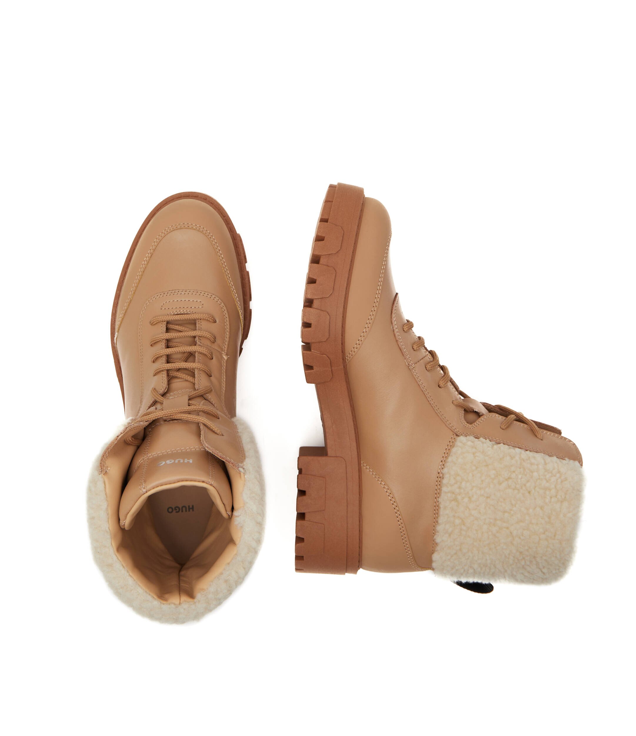 HUGO Botine Axel LaceFur B-N