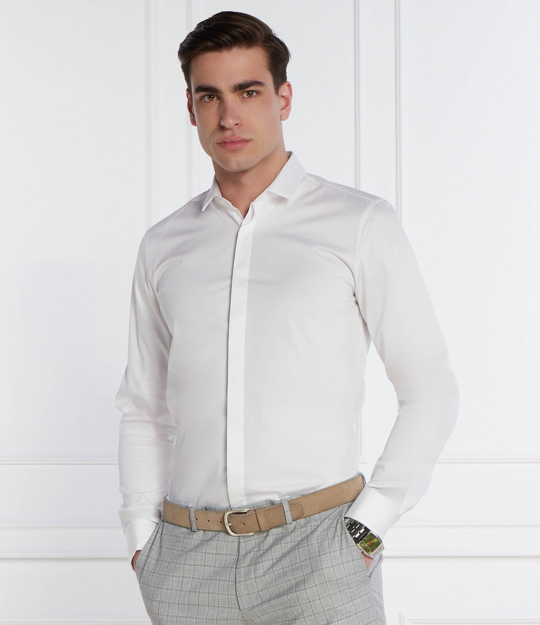 HUGO Cămașă Ejinar | Extra slim fit | stretch