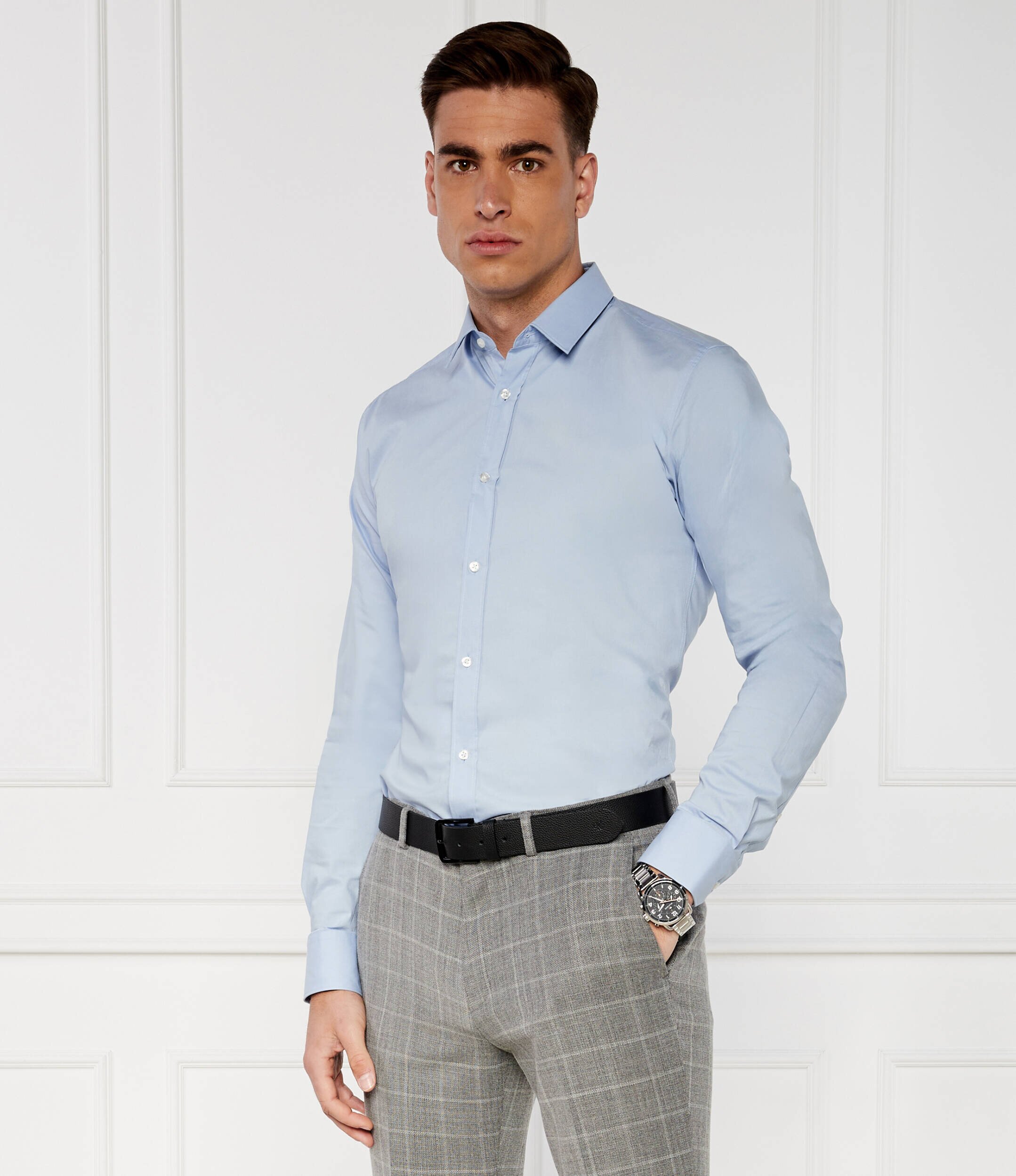 HUGO Cămașă Elisha02 102 | Extra slim fit | stretch