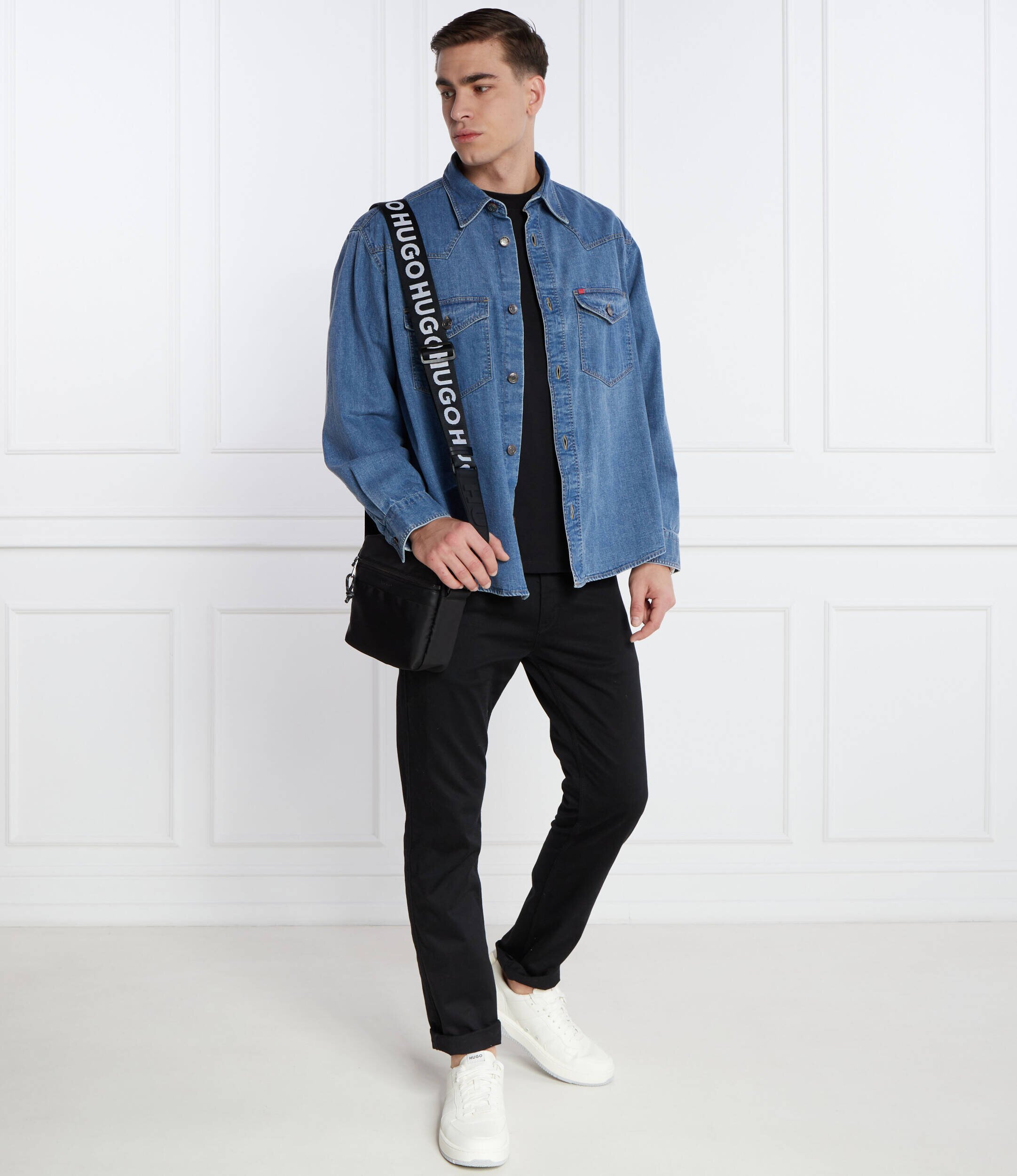 HUGO Cămașă Elpazo | Regular Fit | denim