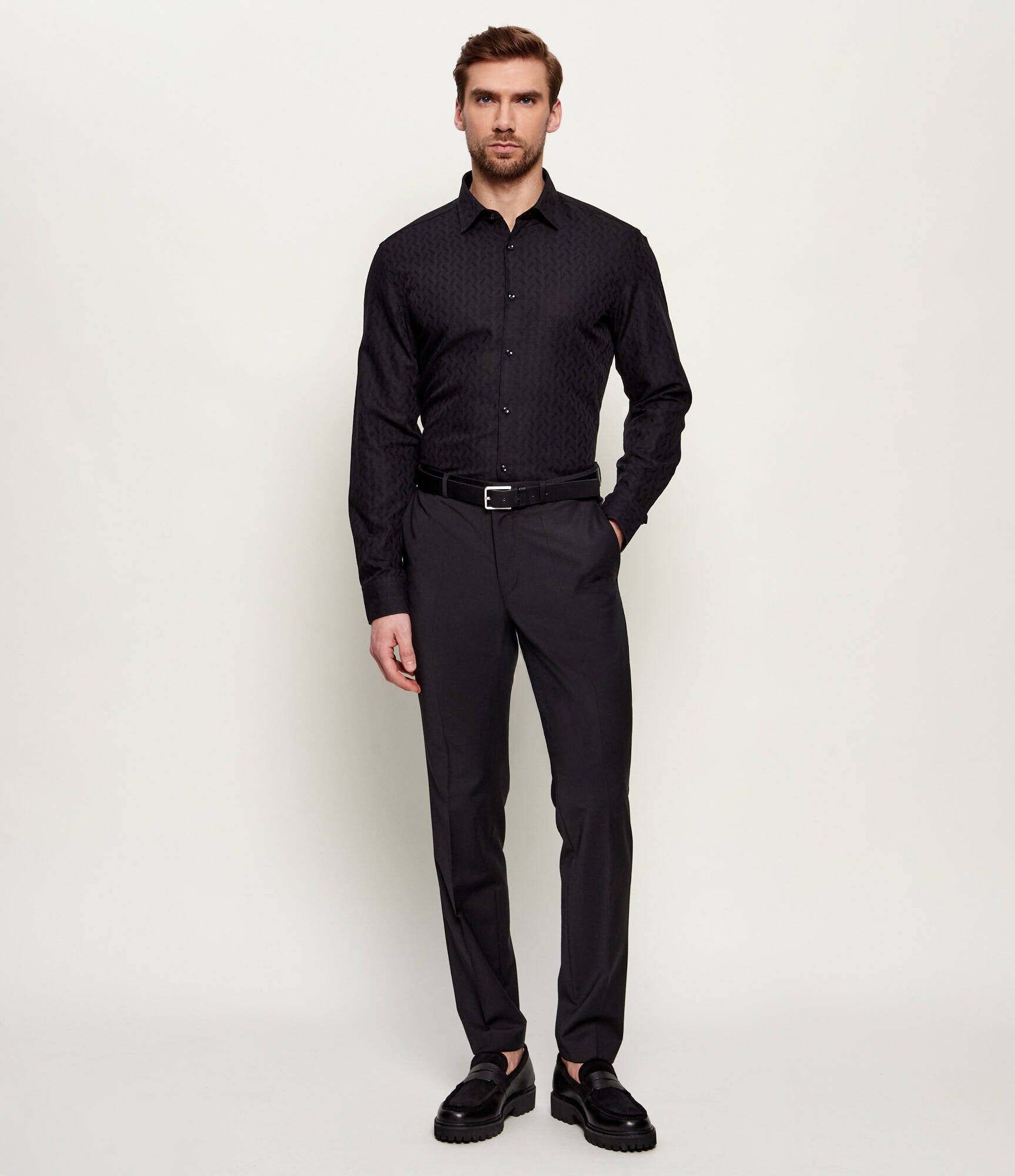 HUGO Cămașă Kenno | Slim Fit | cu adaos de in