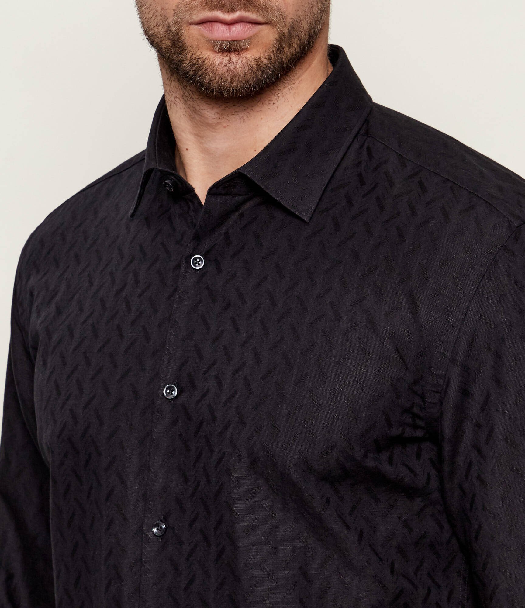 HUGO Cămașă Kenno | Slim Fit | cu adaos de in