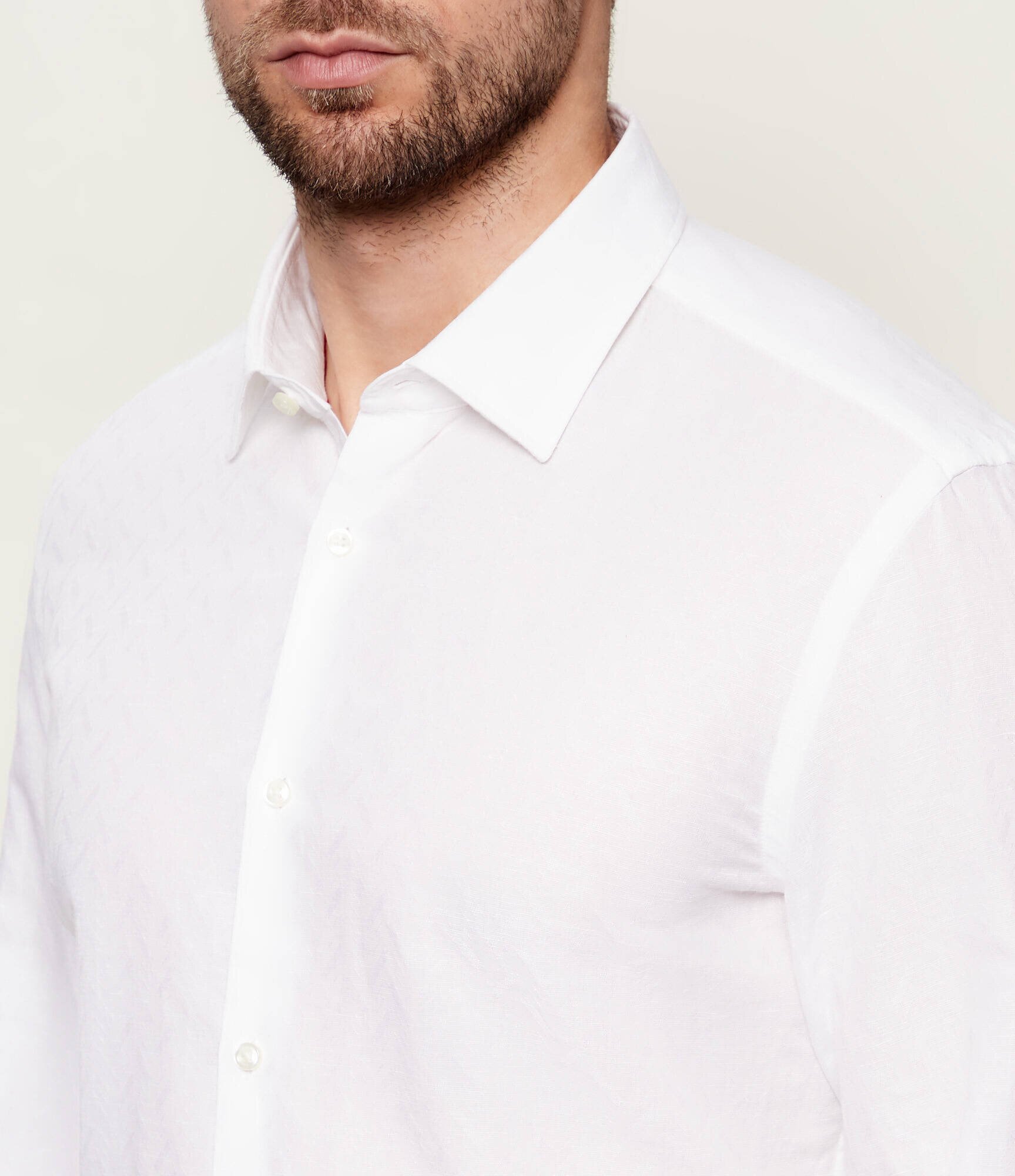HUGO Cămașă Kenno | Slim Fit | cu adaos de in