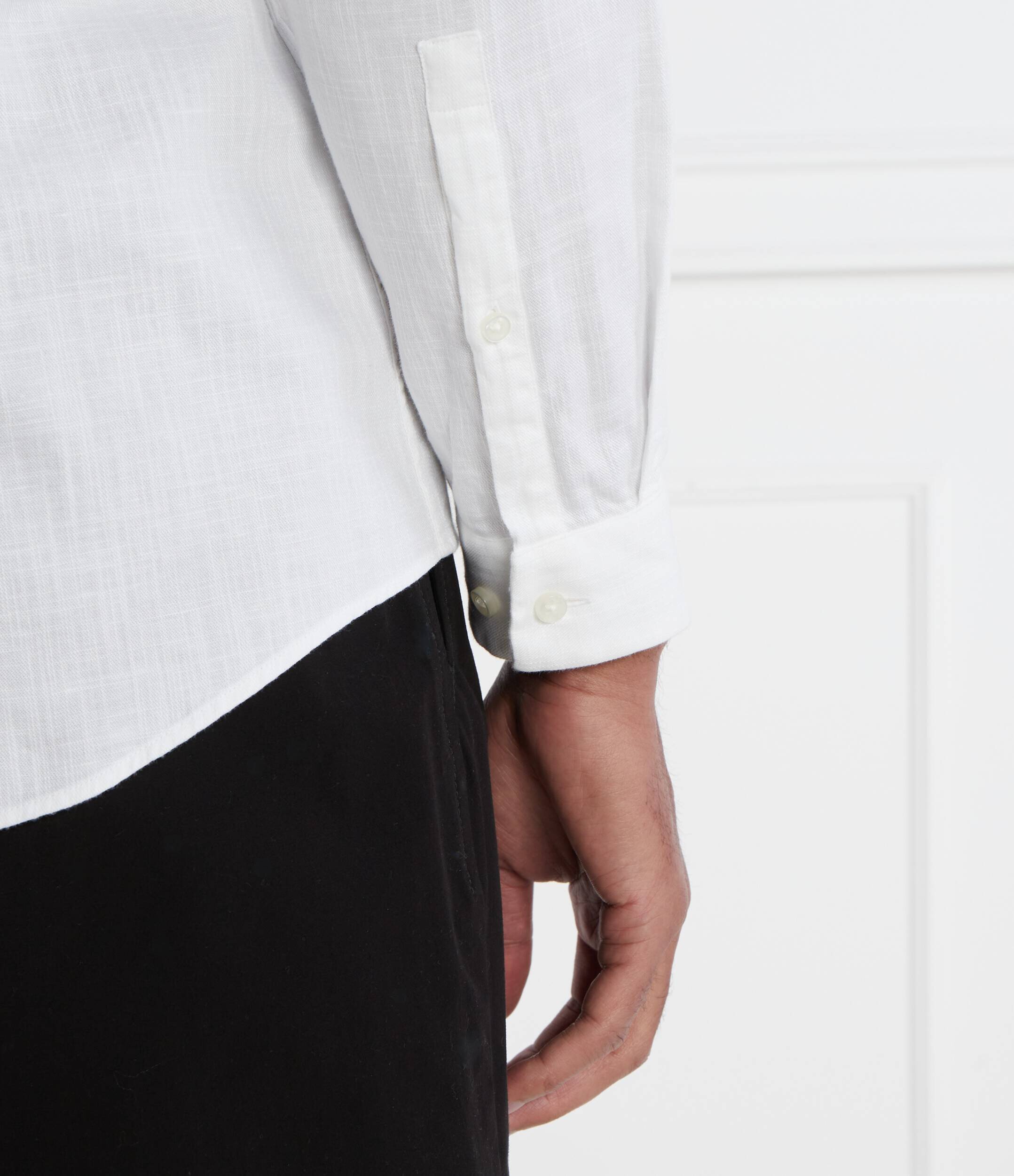 HUGO Cămașă Ketran | Slim Fit | cu adaos de in