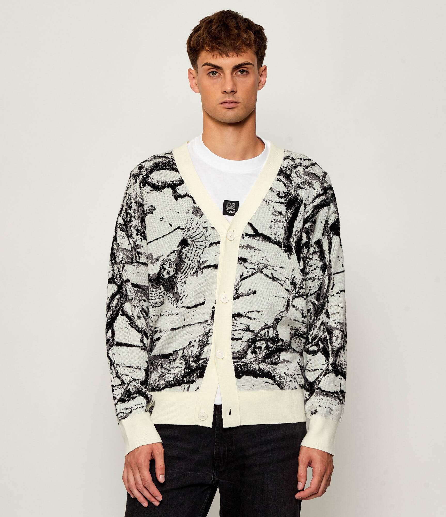 HUGO Cardigan Servot | Oversize fit cu adaos de lână