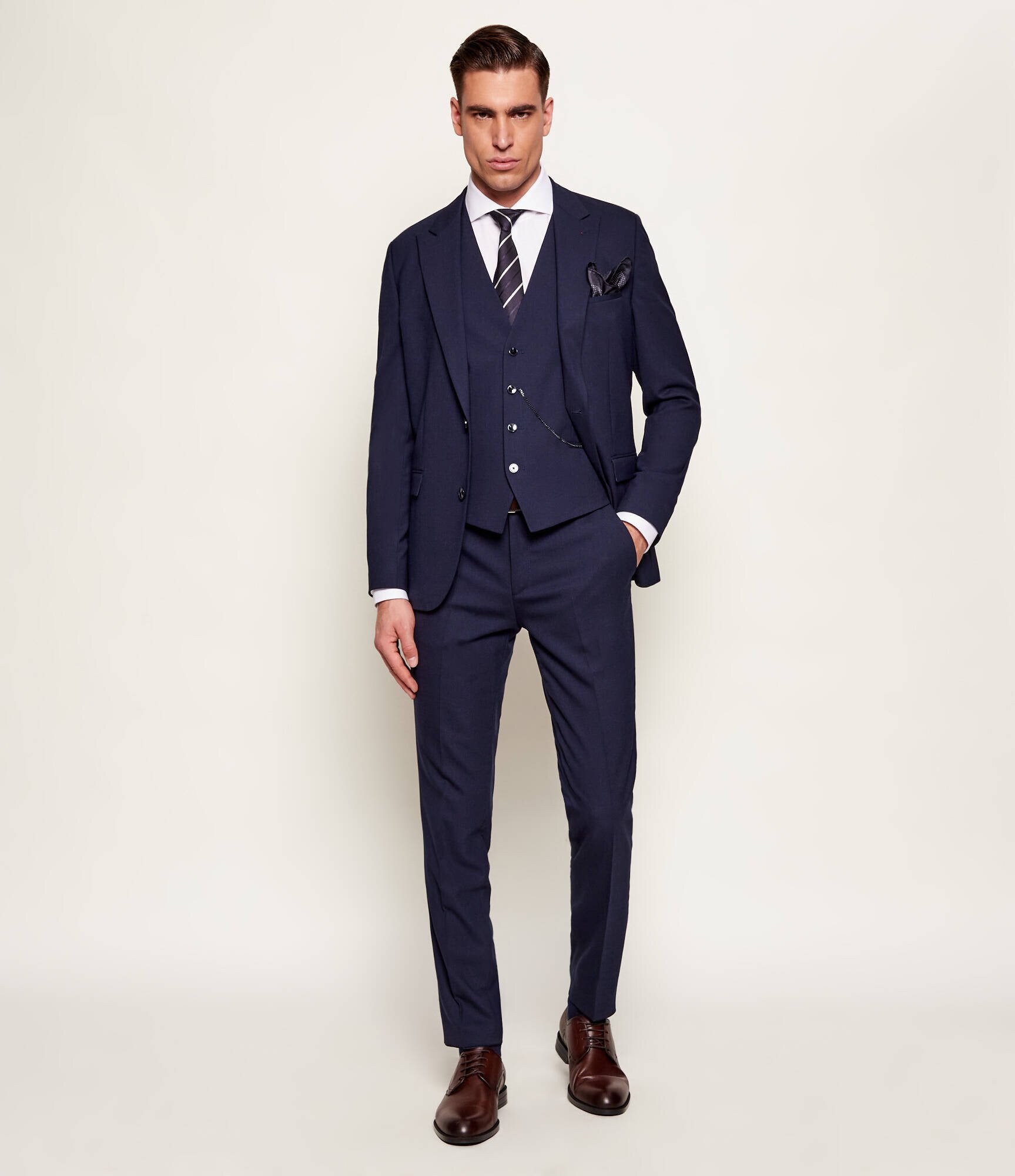 HUGO Costum Arti/Hesten241V1X | Extra slim fit cu adaos de lână