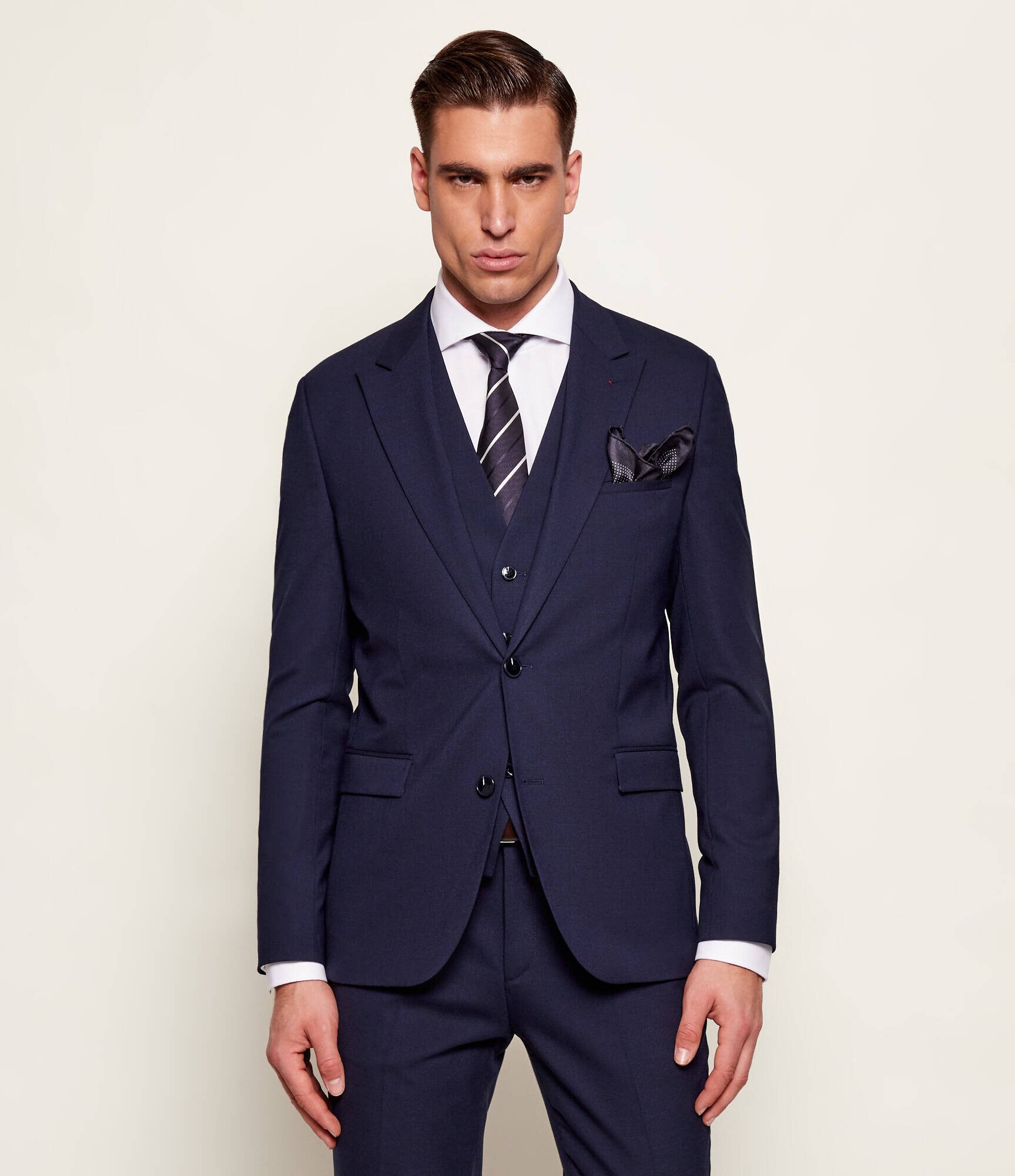 HUGO Costum Arti/Hesten241V1X | Extra slim fit cu adaos de lână