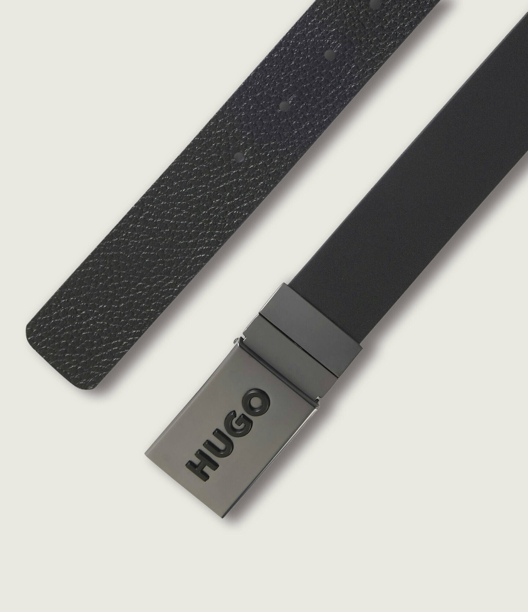 HUGO Curea de piele Gussy_Plaque_Sr35