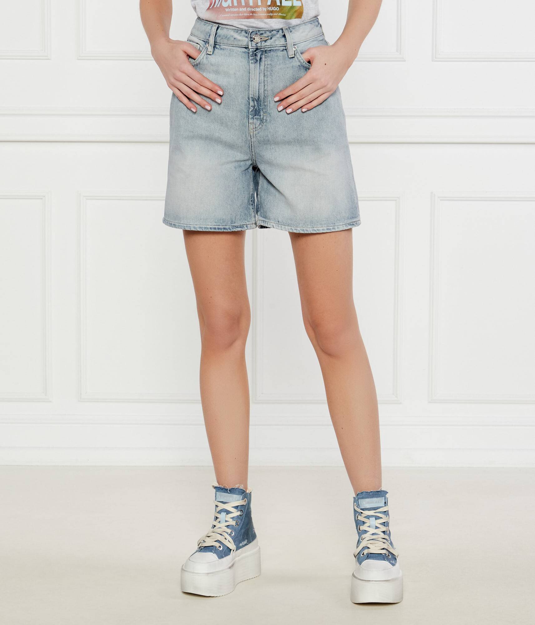 HUGO De blugi pantaloni scurți Gelita | Regular Fit
