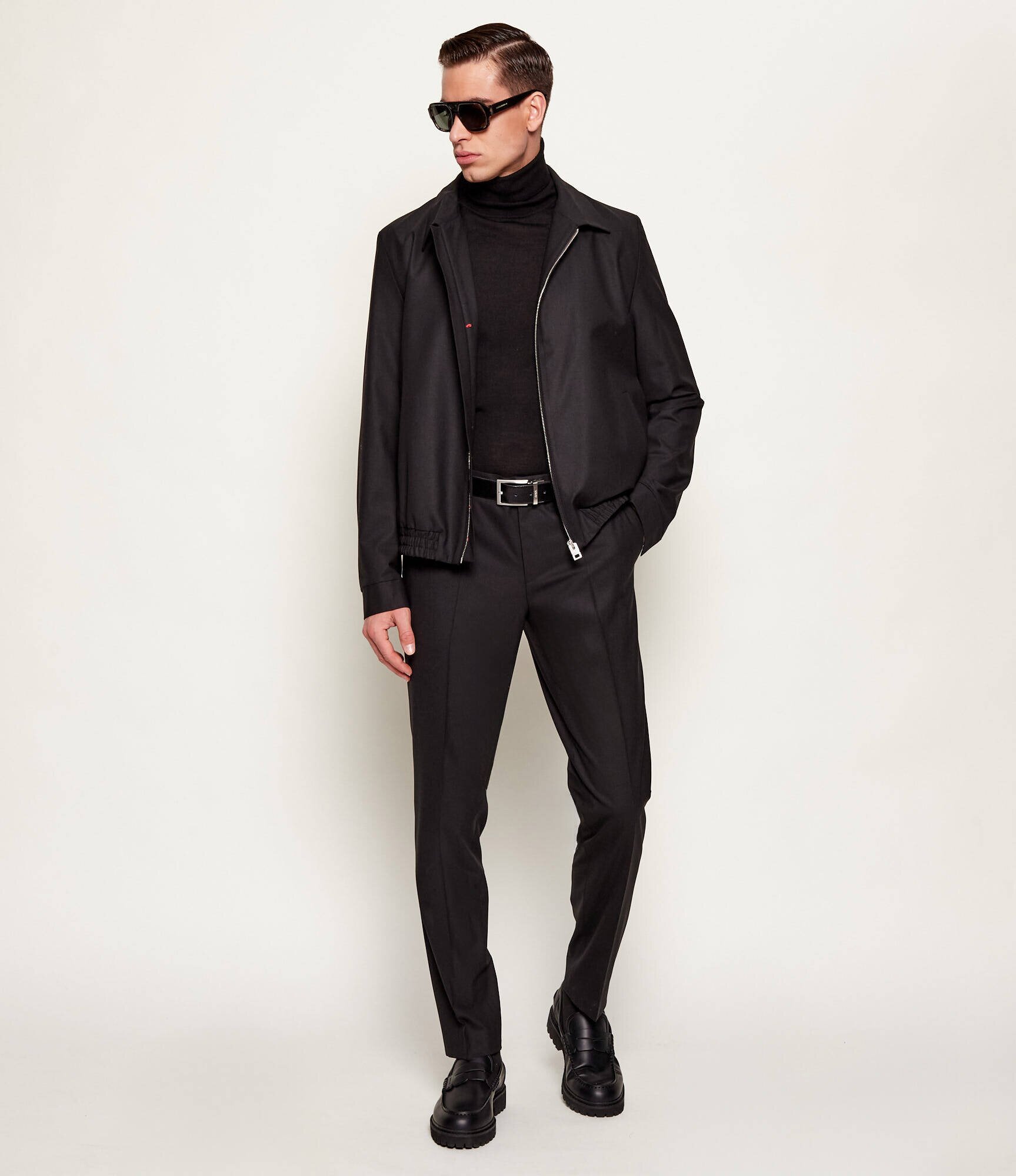 HUGO De lână pantaloni Getlin232X | Slim Fit