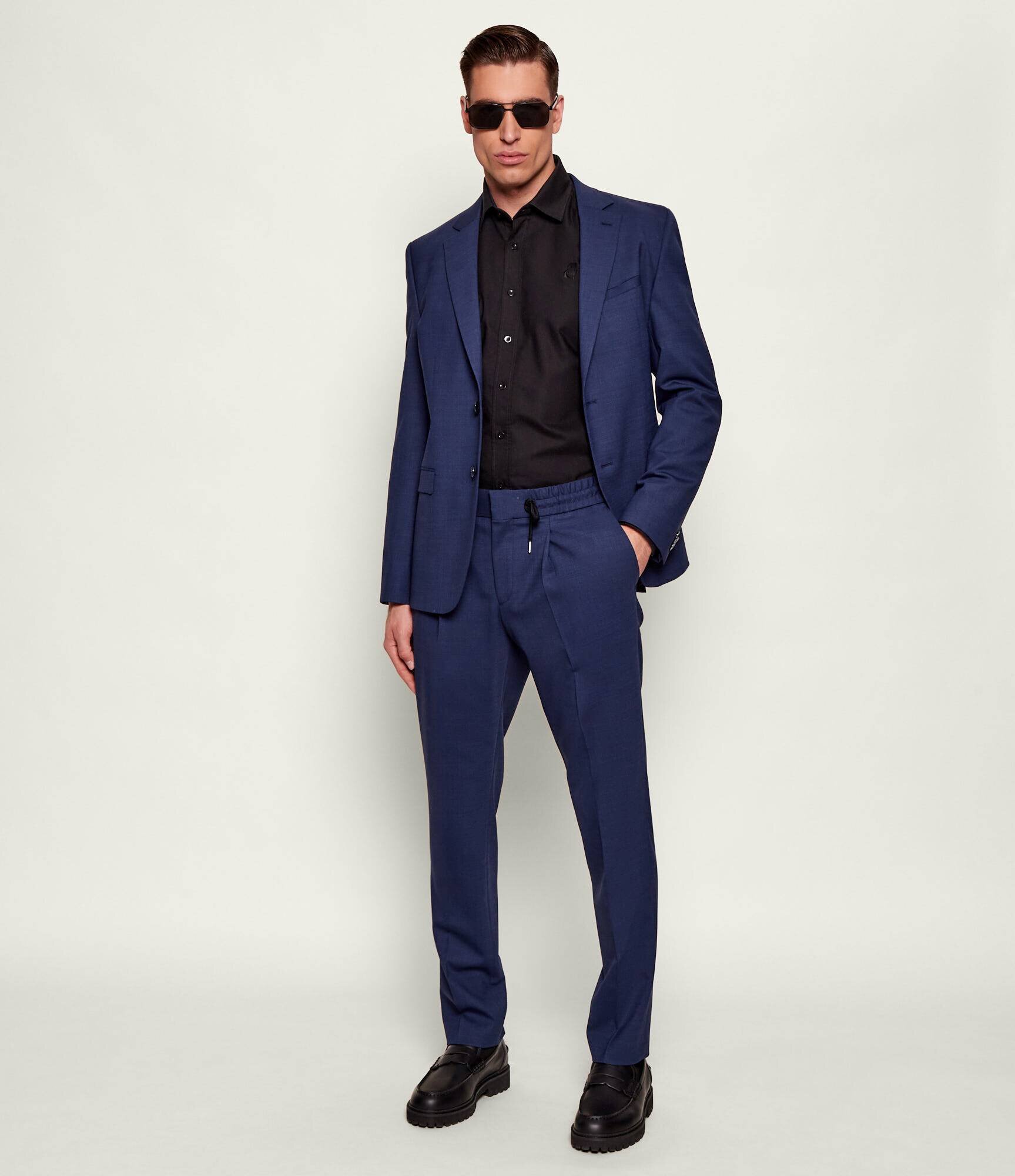 HUGO De lână pantaloni Getlin251F3 | Slim Fit