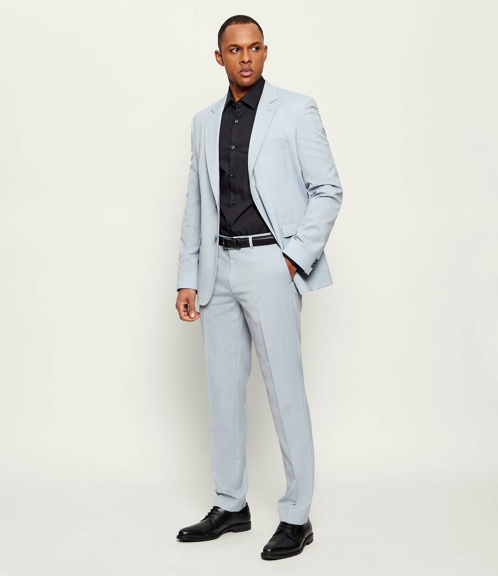 HUGO De lână pantaloni Hesten253X | Extra slim fit