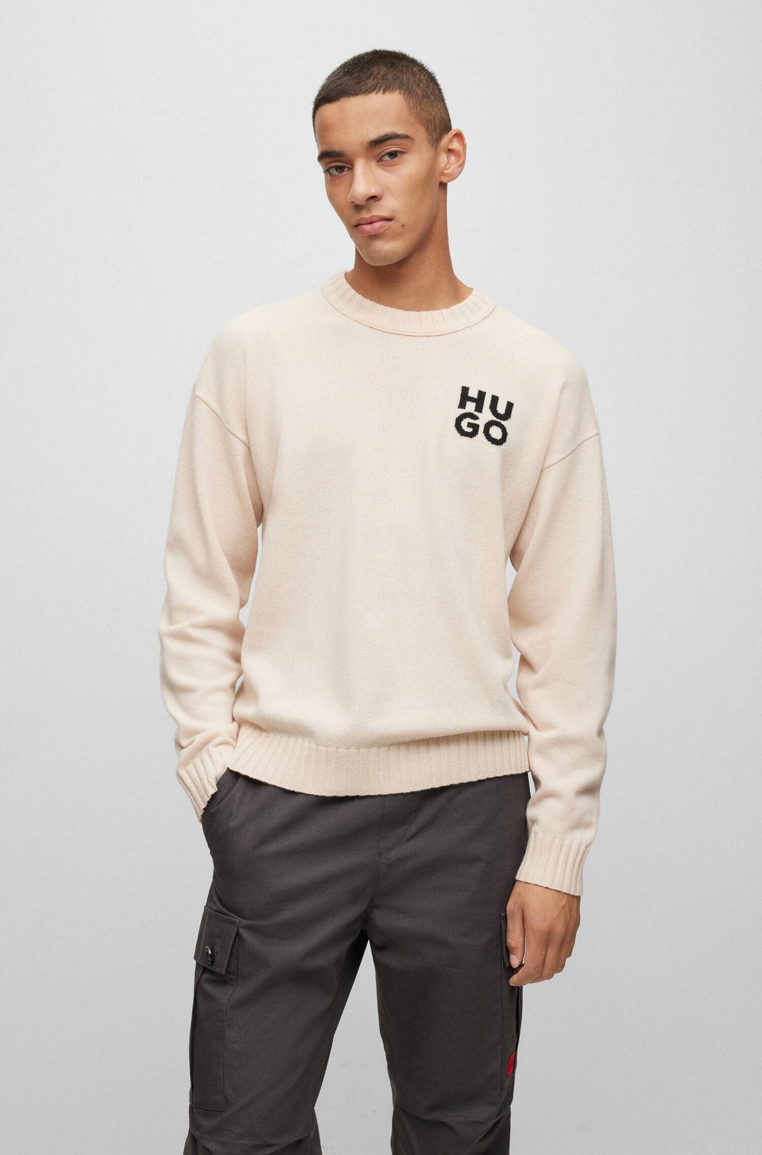 HUGO De lână pulover San Cassio-L | Regular Fit