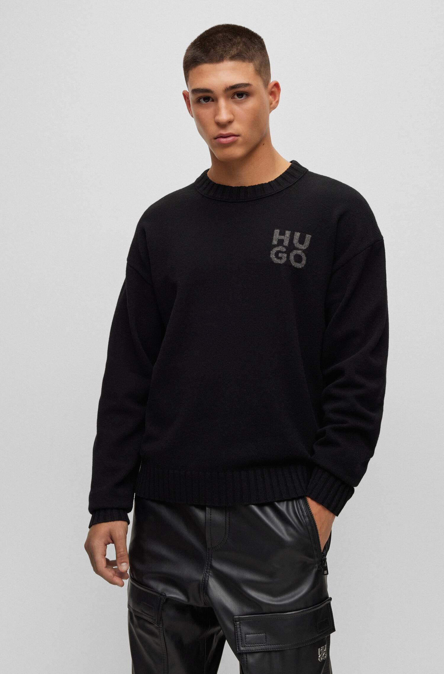 HUGO De lână pulover San Cassio-L | Regular Fit