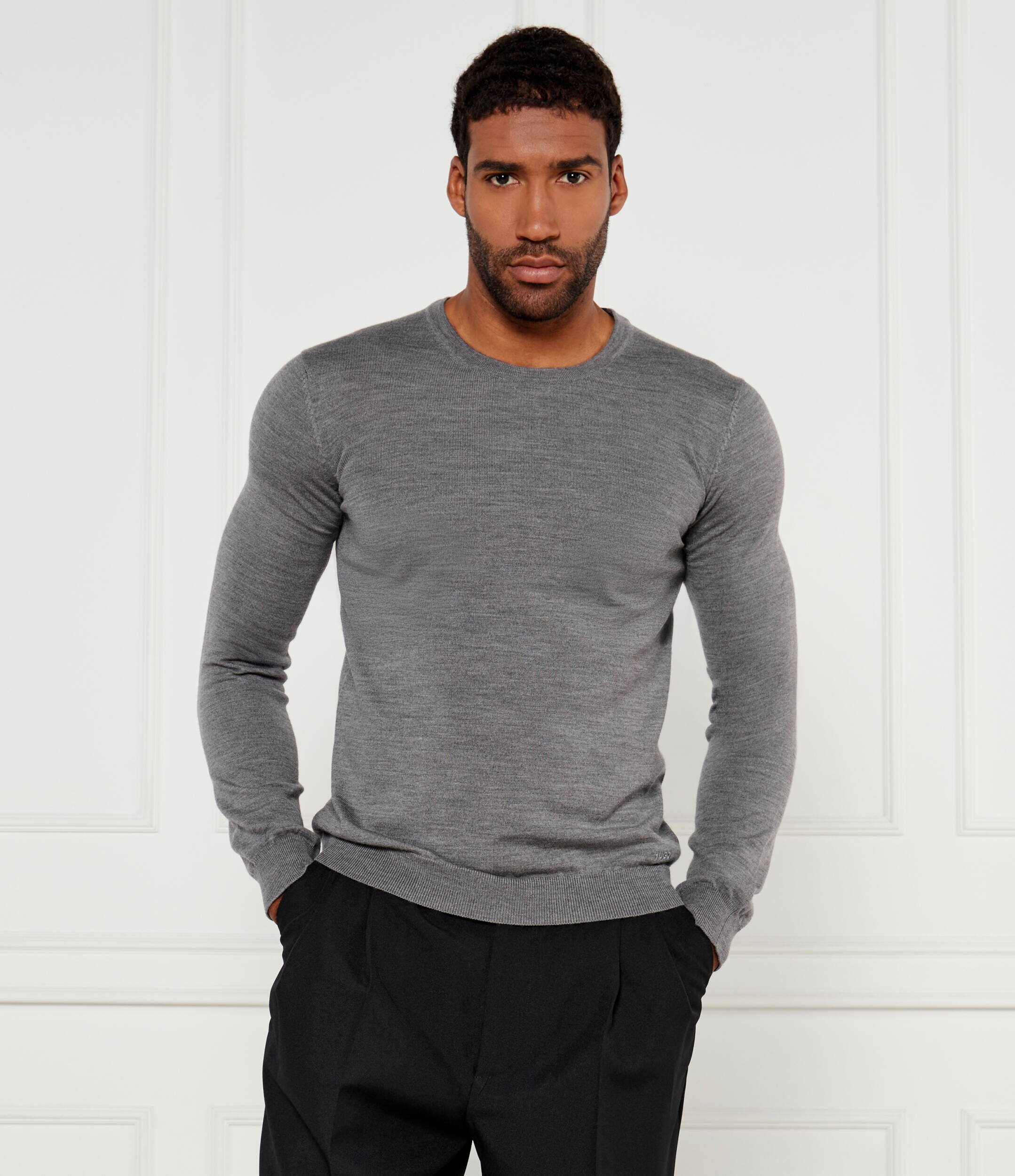 HUGO De lână pulover San Cedric-M1 | Regular Fit
