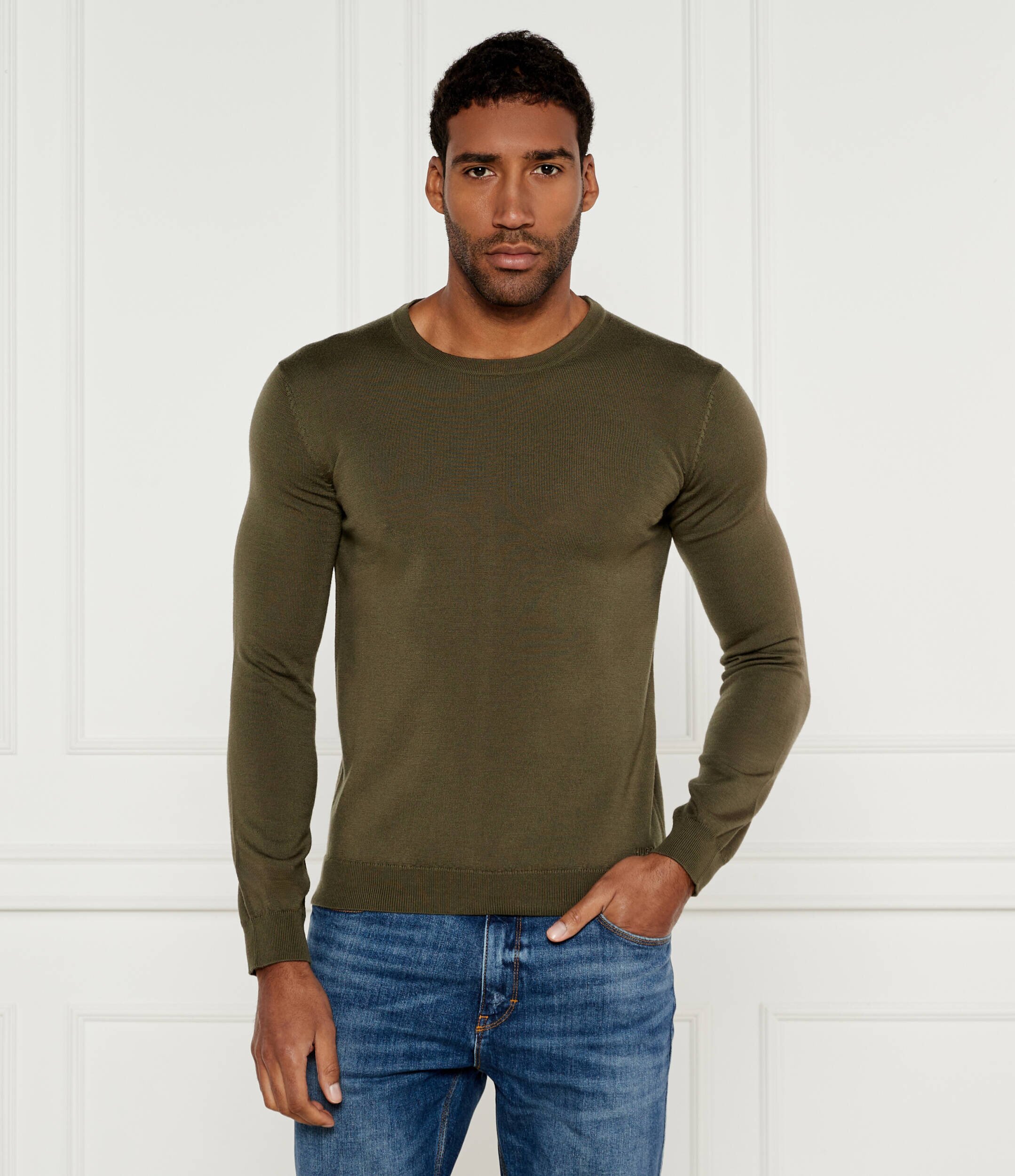 HUGO De lână pulover San Cedric-M1 | Regular Fit
