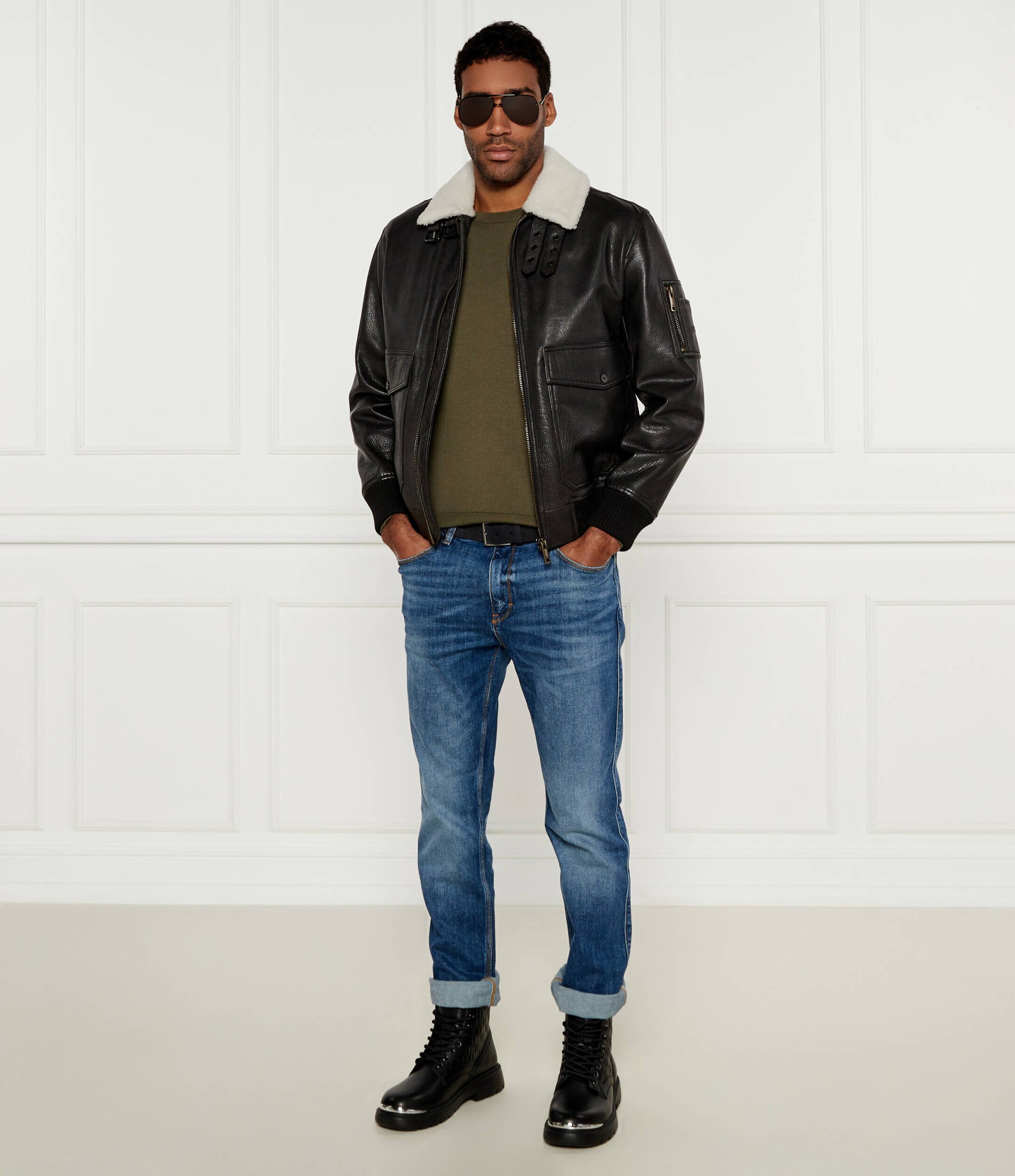 HUGO De lână pulover San Cedric-M1 | Regular Fit
