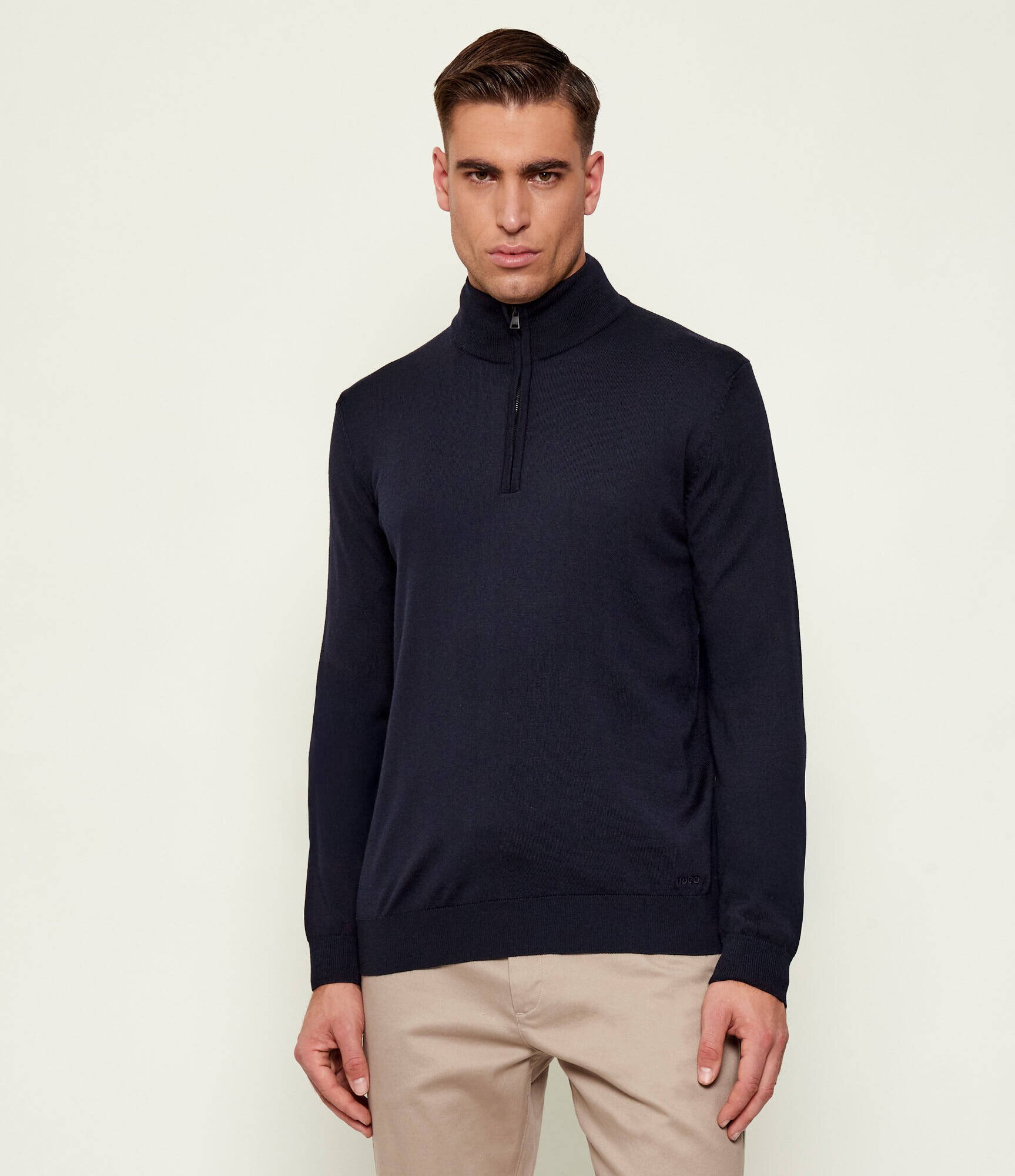 HUGO De lână pulover San Quirin-M | regular fit