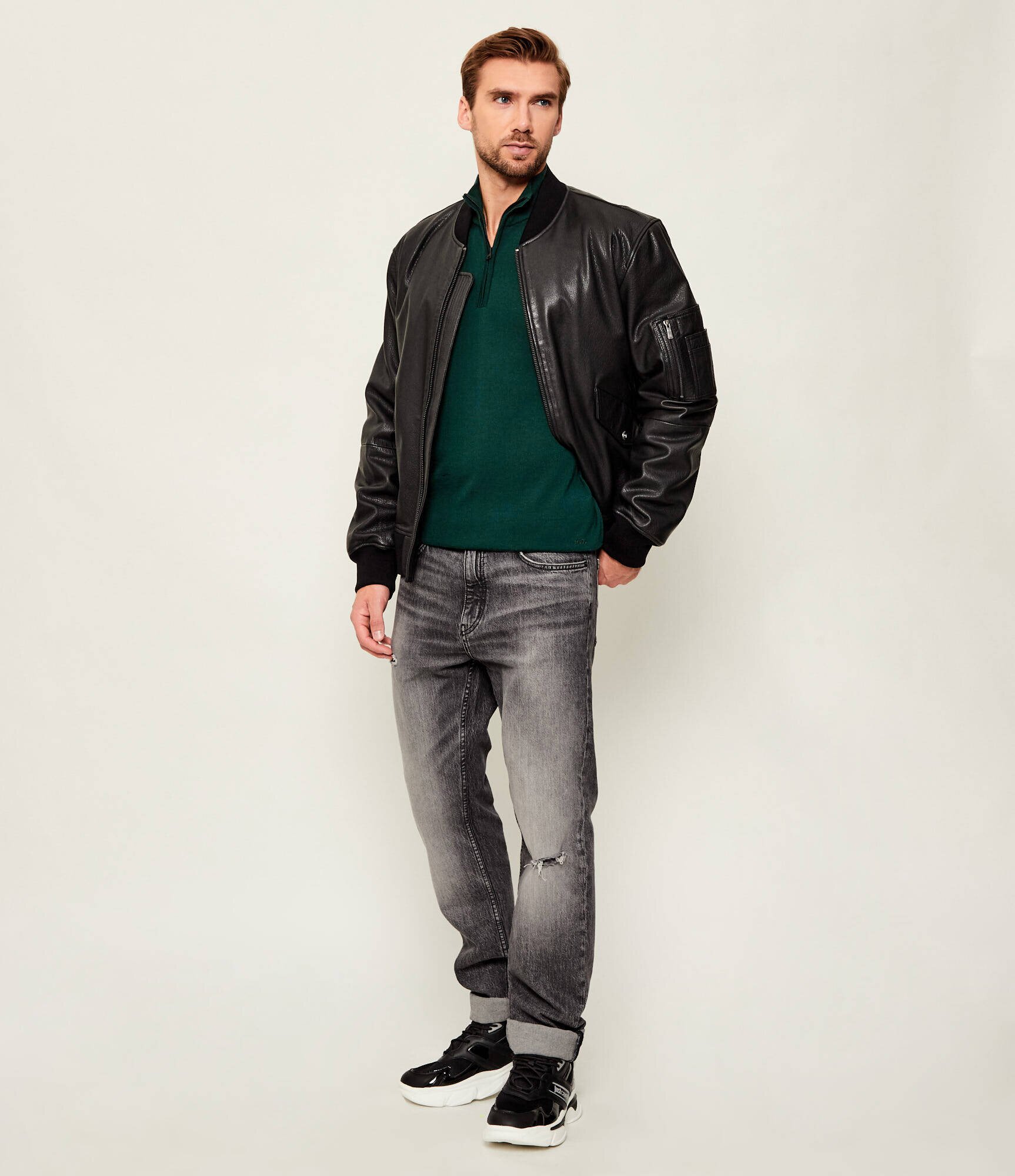 HUGO De lână pulover San Quirin-M | regular fit