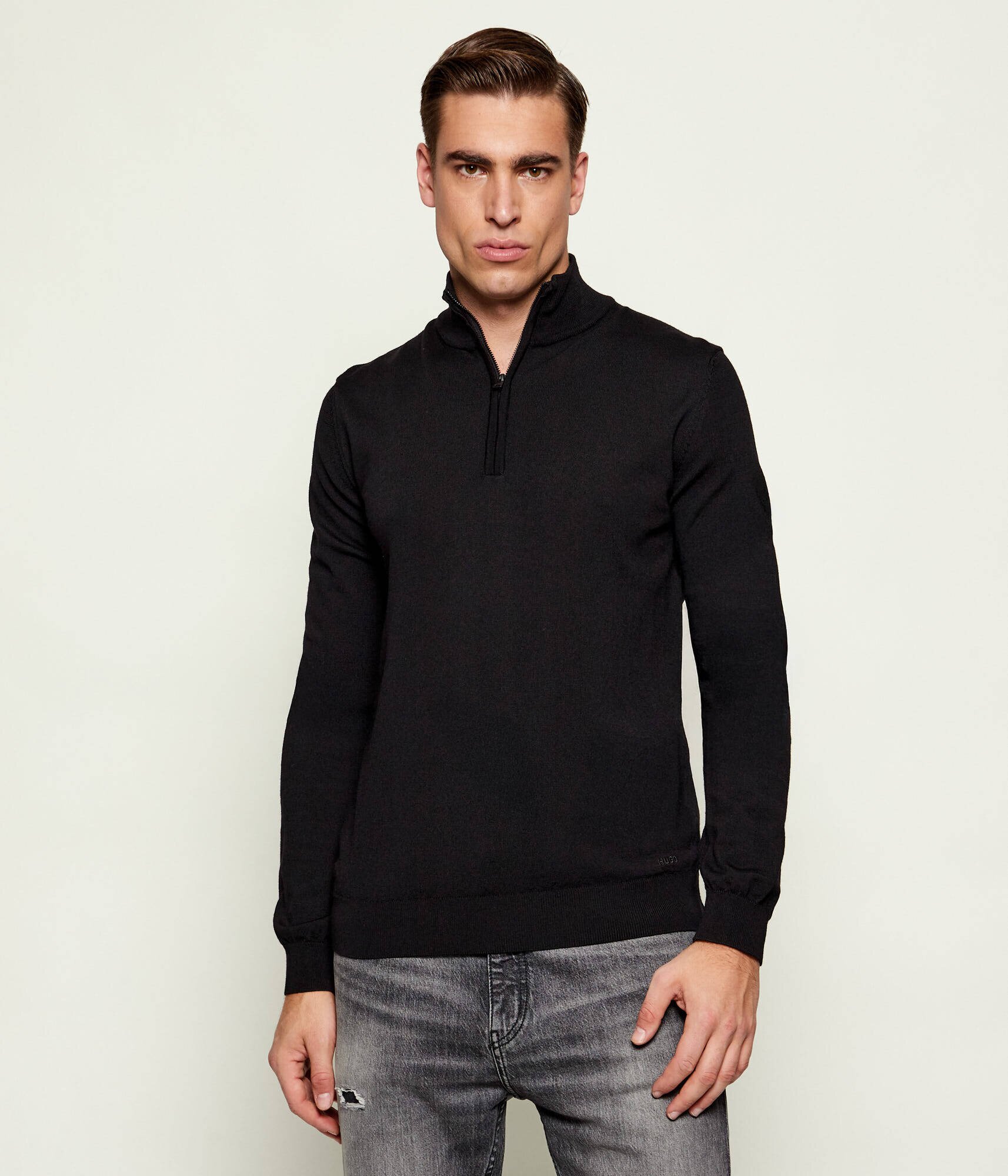 HUGO De lână pulover San Quirin-M | regular fit