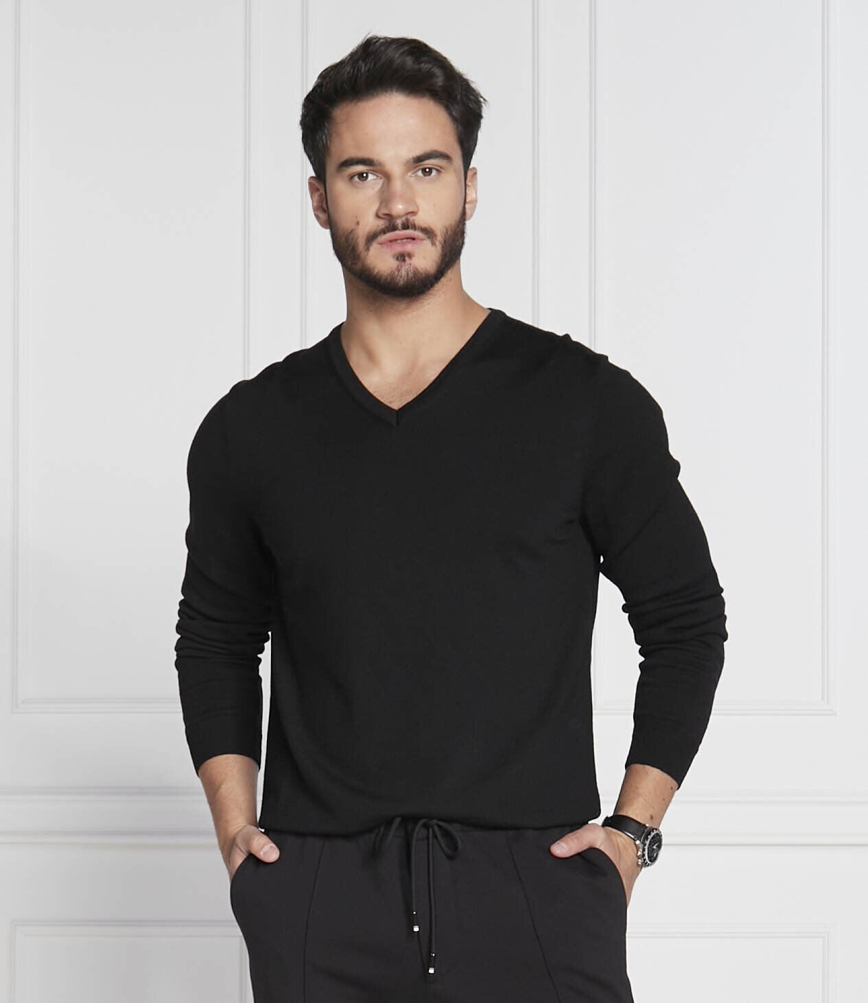 HUGO de lână pulover san vredo-m | slim fit