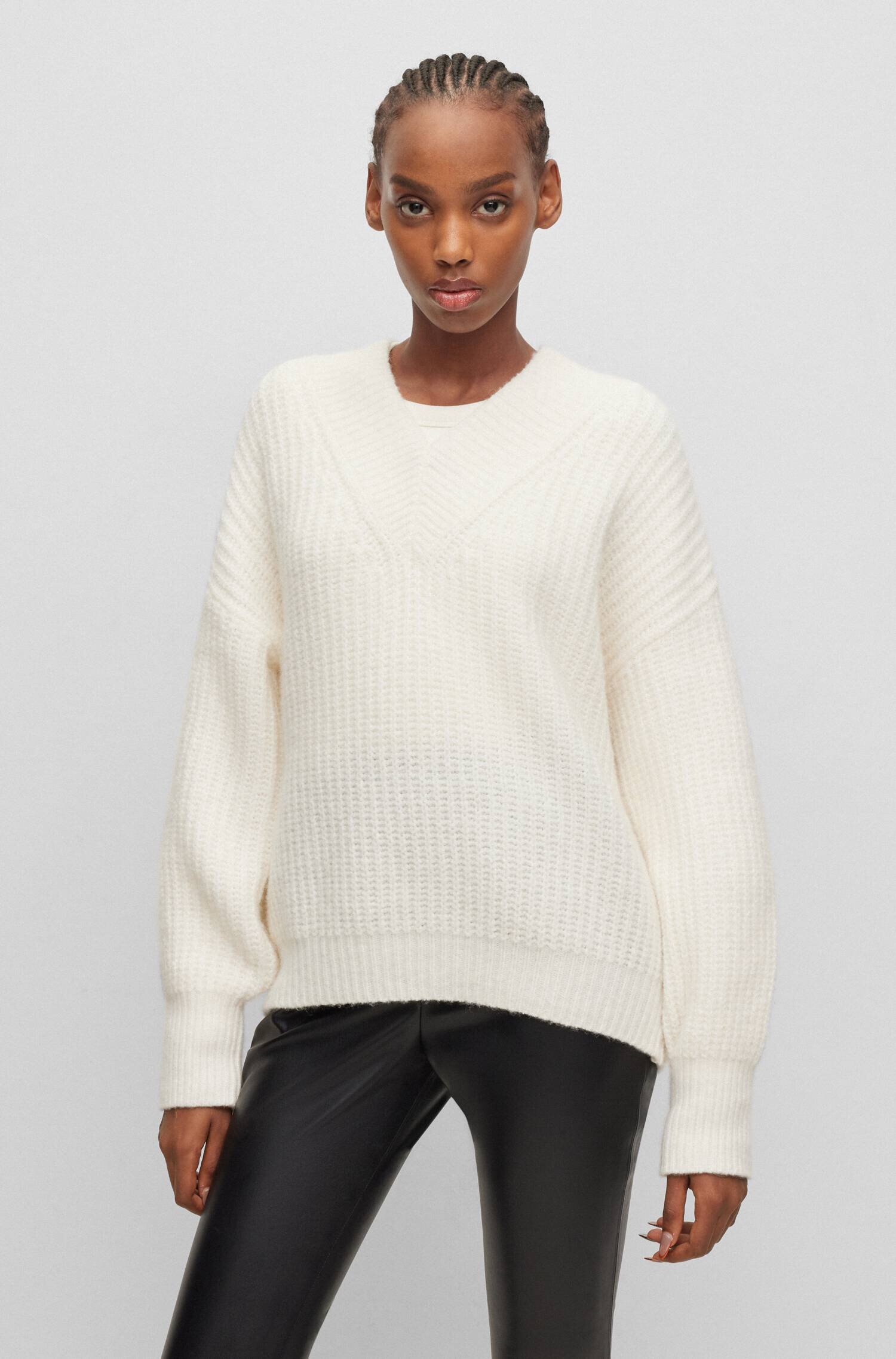 HUGO De lână pulover Sesamia | Oversize fit