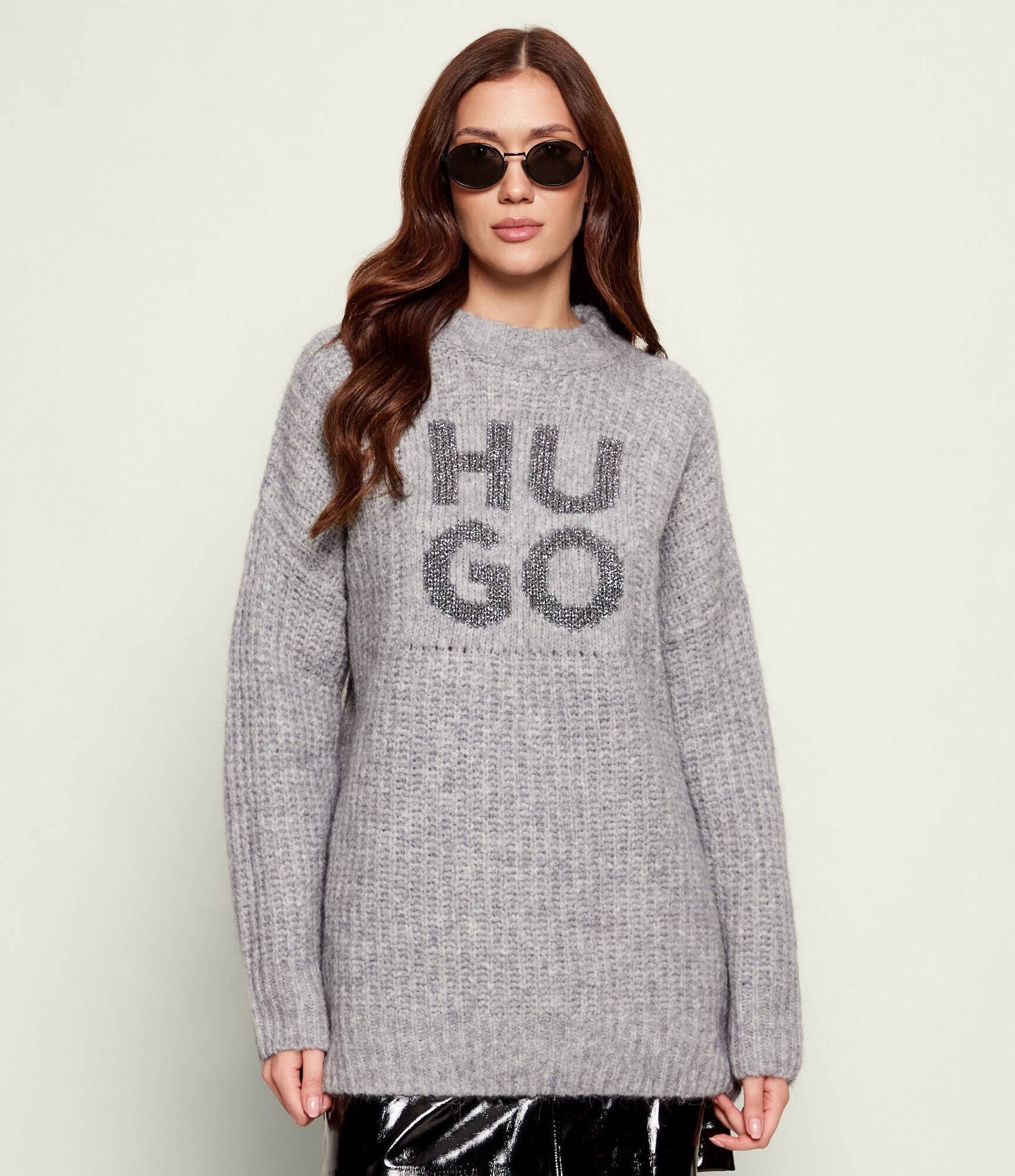 HUGO De lână pulover Sloguis | Oversize fit