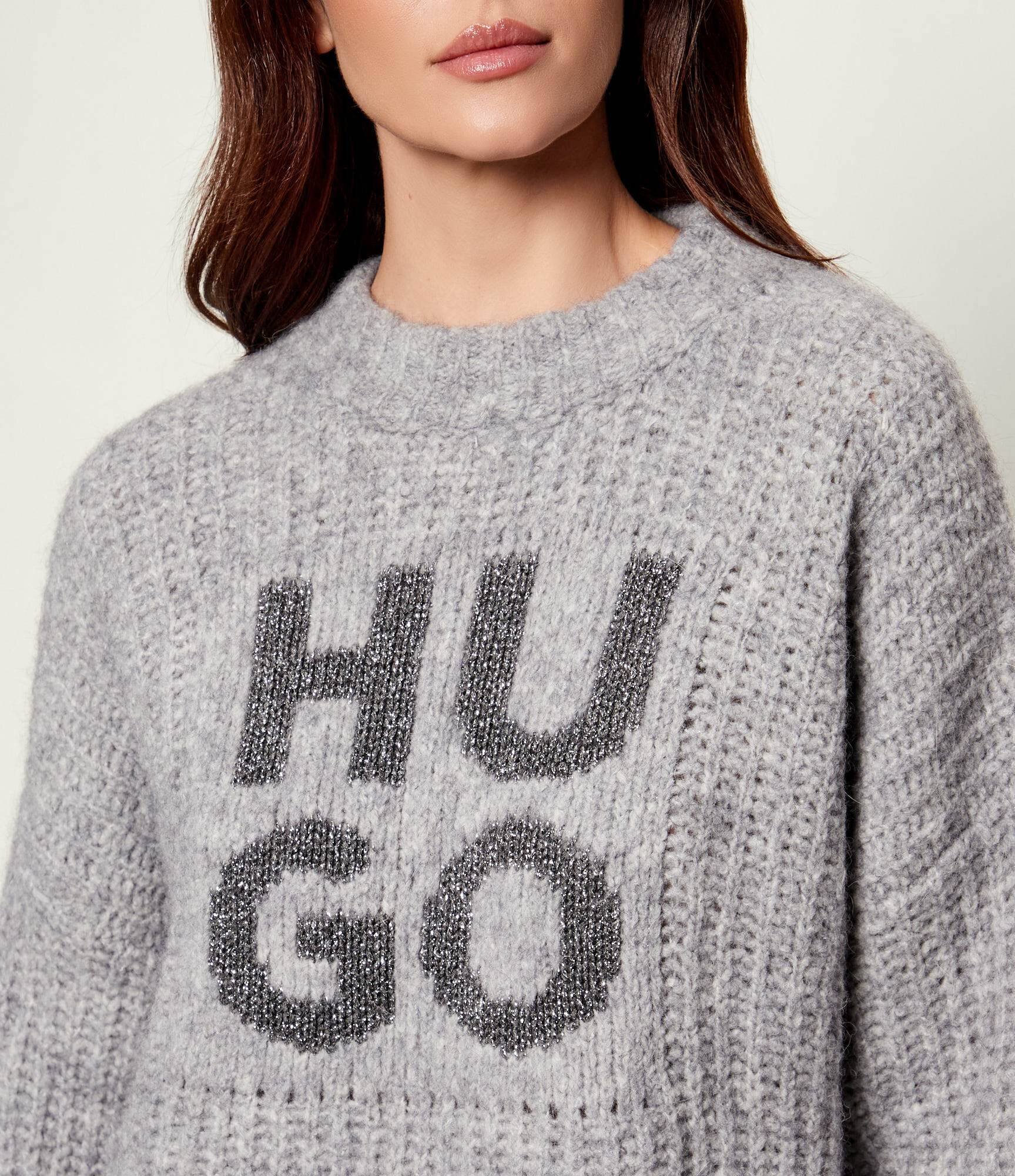 HUGO De lână pulover Sloguis | Oversize fit