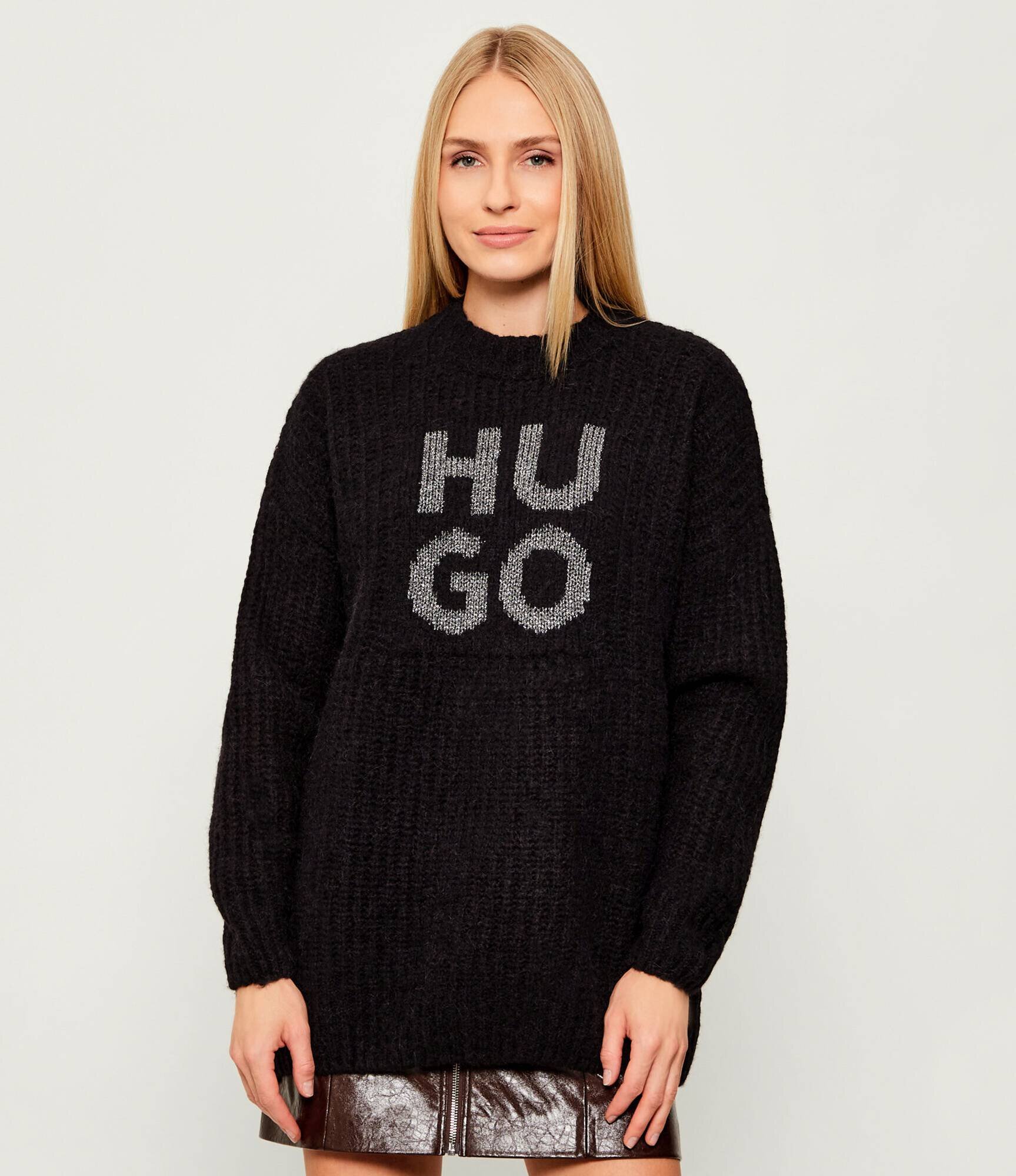 HUGO De lână pulover Sloguis | Oversize fit