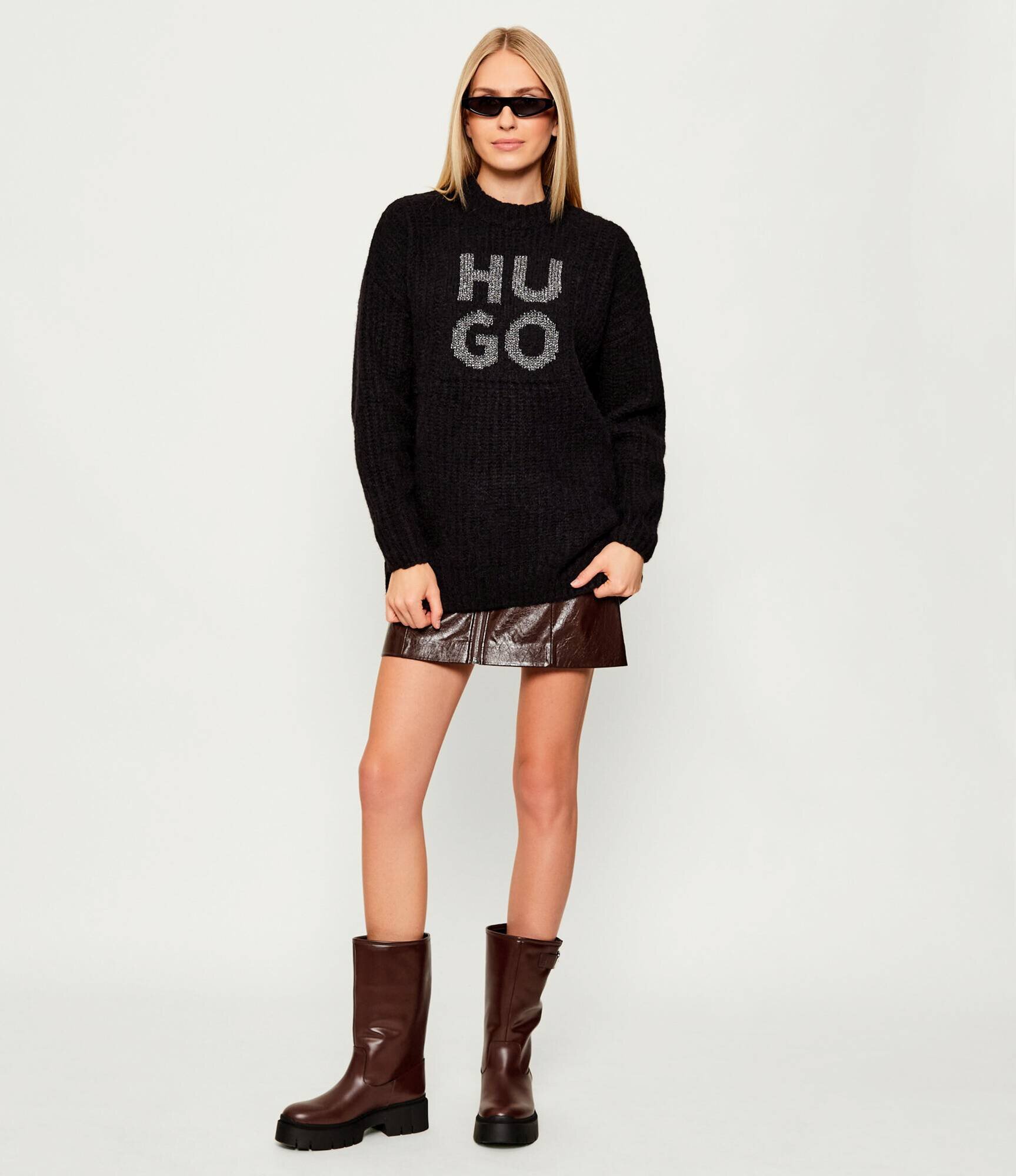 HUGO De lână pulover Sloguis | Oversize fit