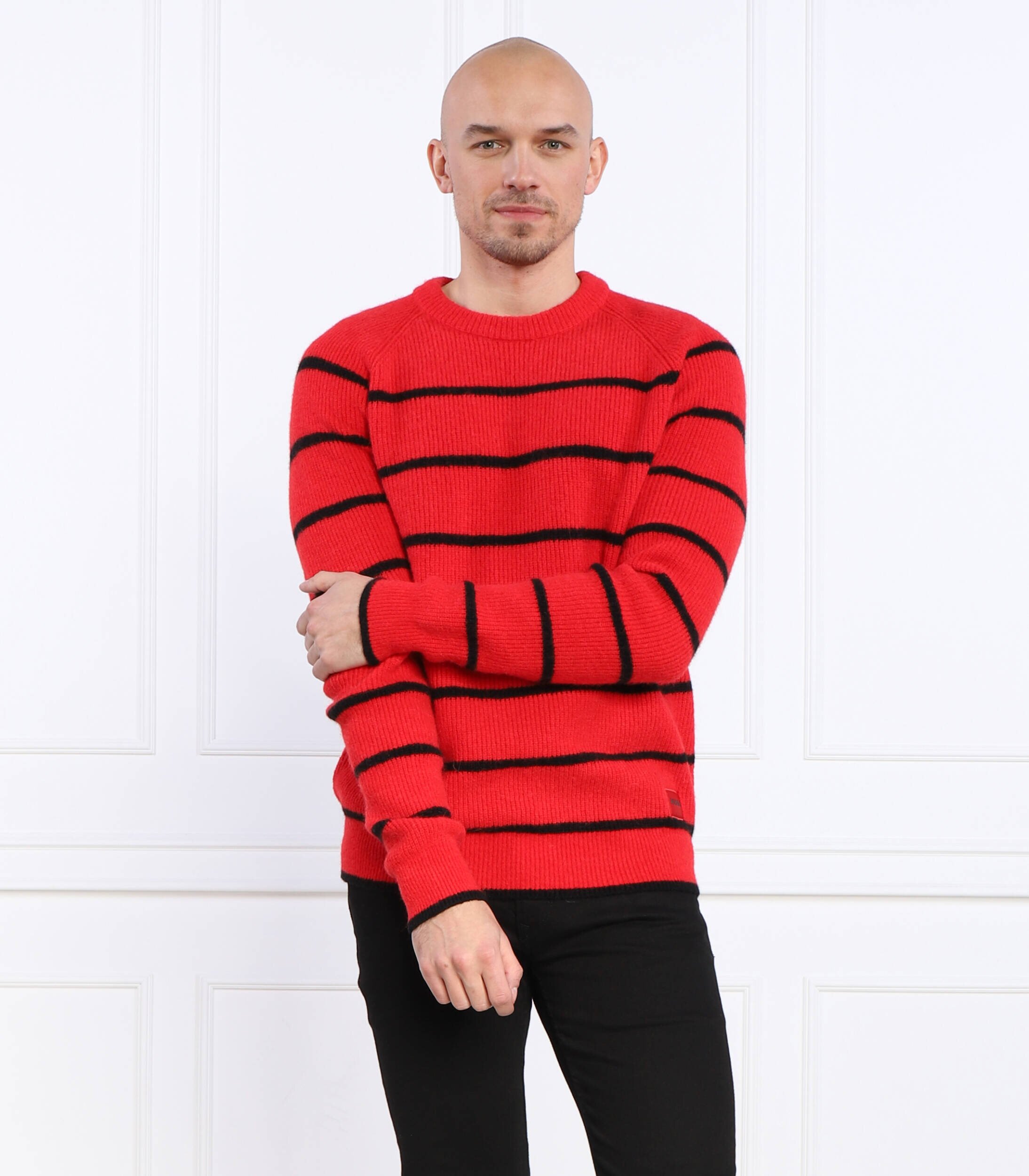 HUGO de lână pulover stom | regular fit |