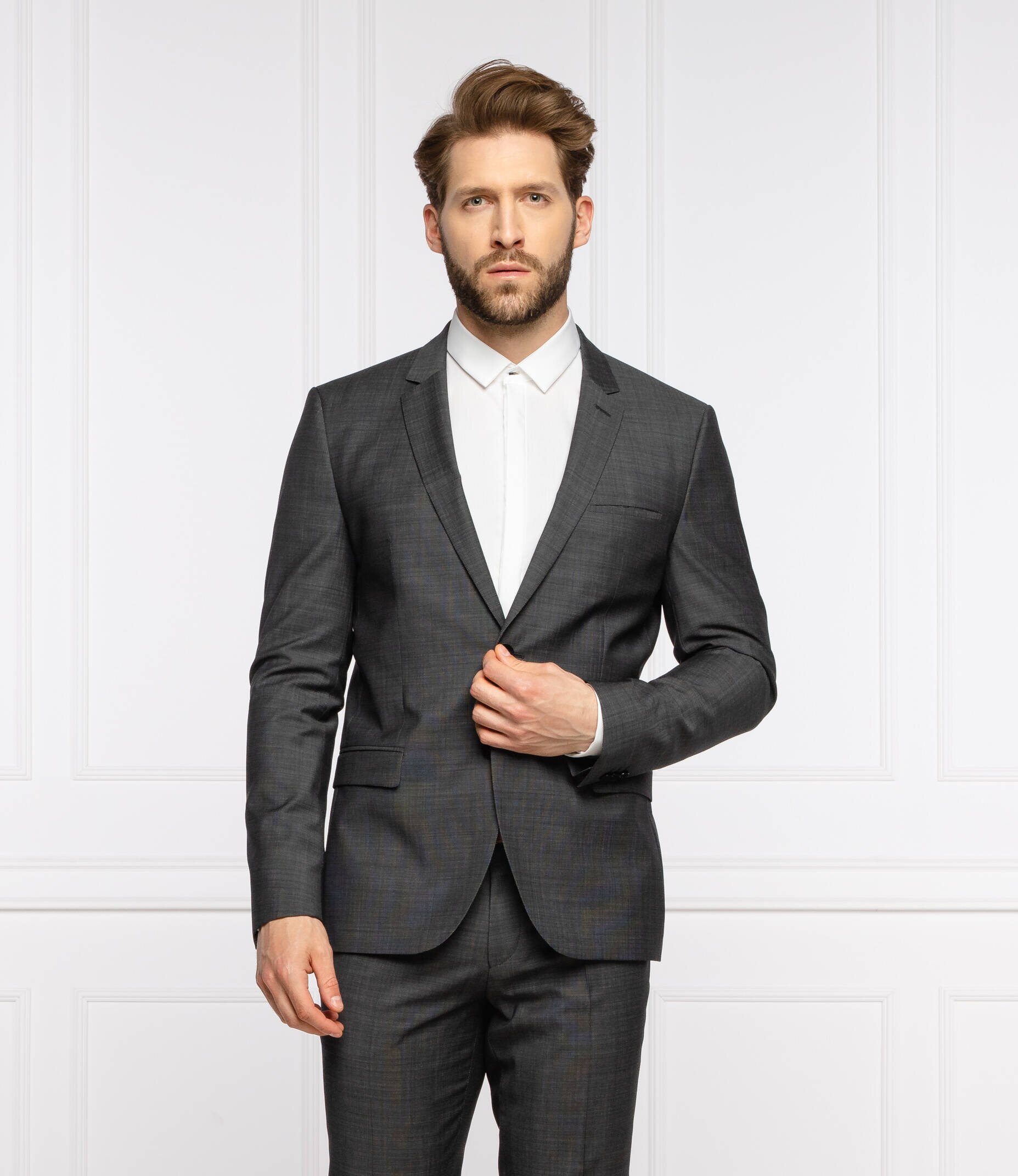HUGO De lână sacou Arti212 | Extra slim fit