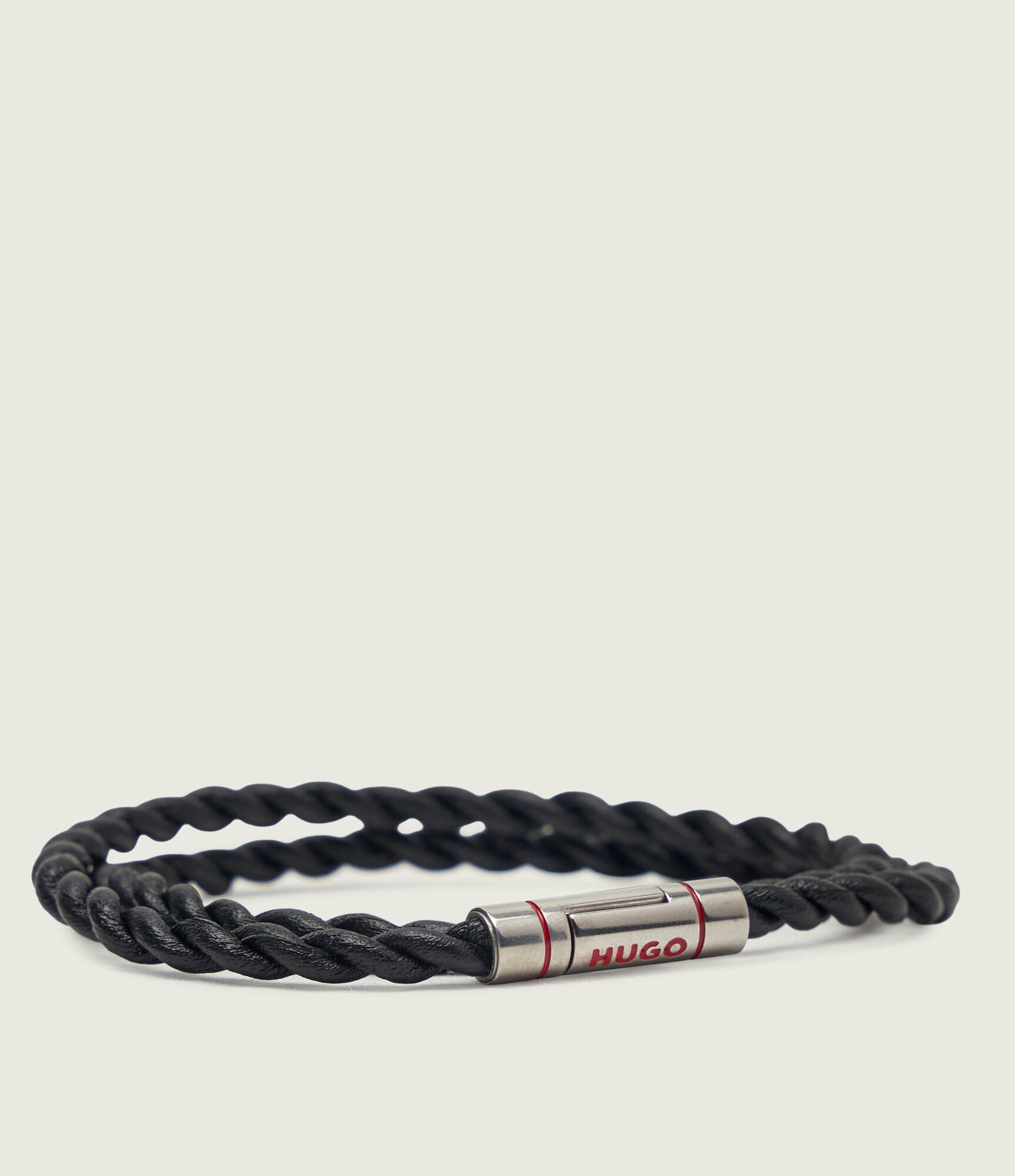HUGO De piele brățară E-DOUBLEBRAID4-BRA