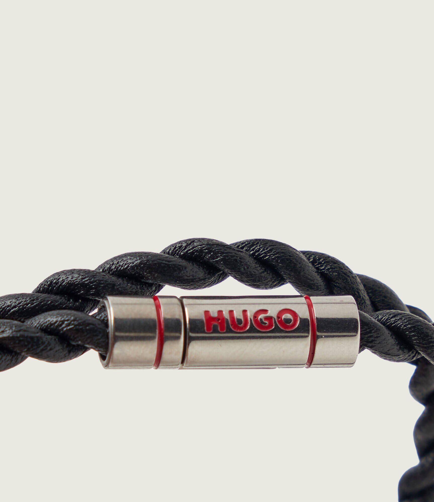 HUGO De piele brățară E-DOUBLEBRAID4-BRA