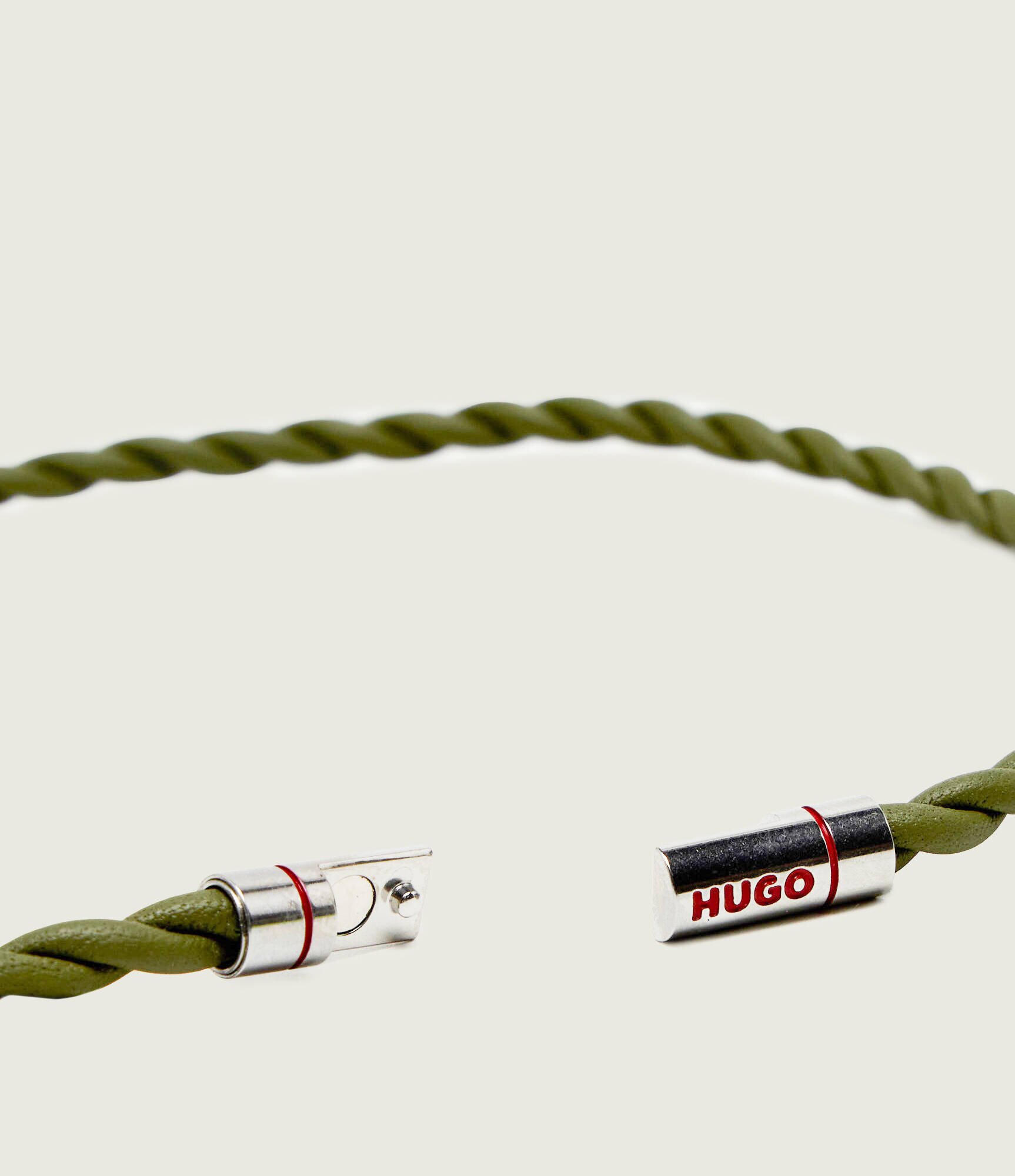 HUGO De piele brățară E-DOUBLEBRAID4-BRA